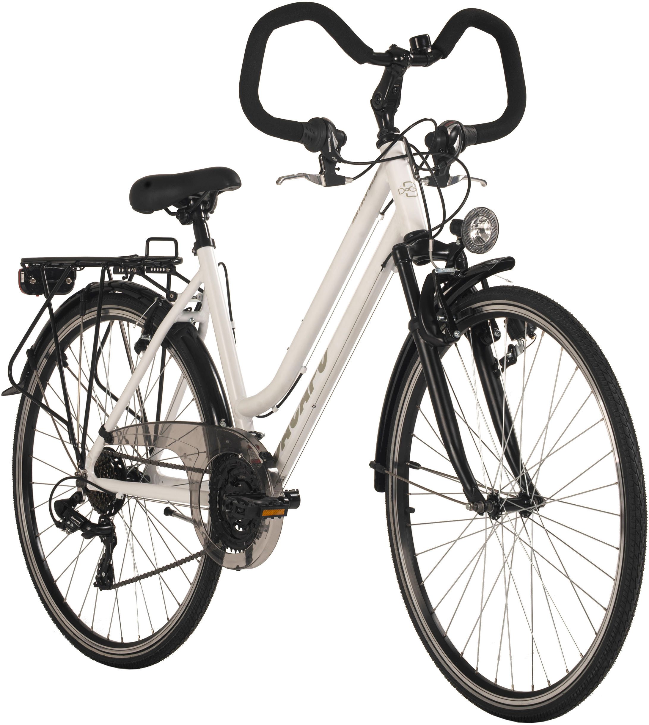 Dacapo Trekkingfiets Metropolis trekkingfiets dames aluminium frame 28'' wit RH 48 cm