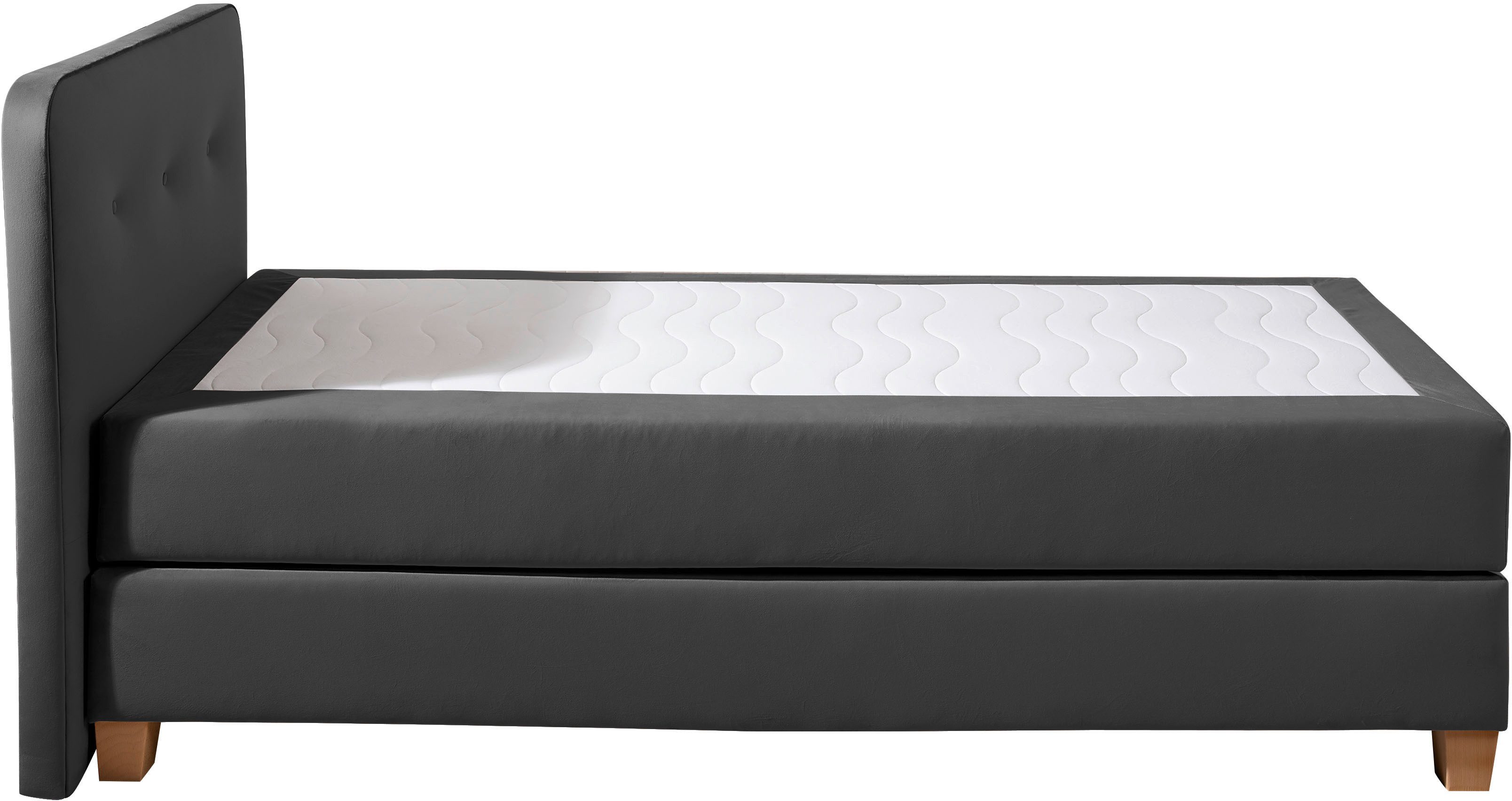 Home affaire Boxspring Fargo inclusief topper, in 3 soorten matrassen, in fluweel of structuurstof