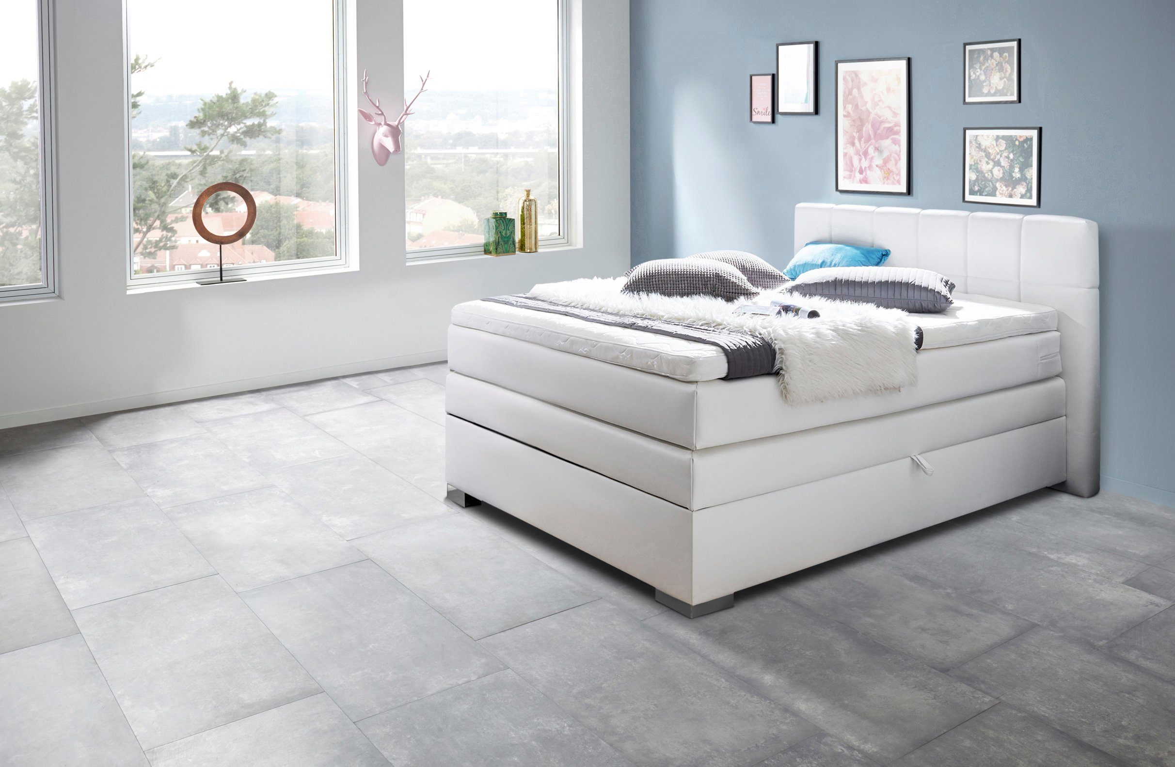 INOSIGN Boxspring Airdrie inclusief bedkist en topper