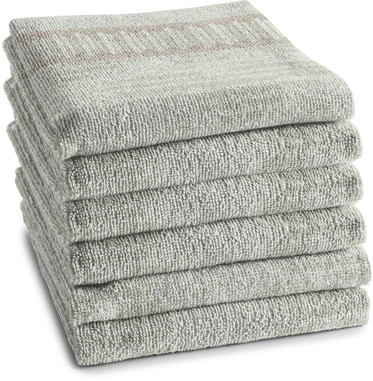 DDDDD Theedoek Lysse Keukenhanddoek van zachte frotté, 50 x 55 cm (set, 6-delig)