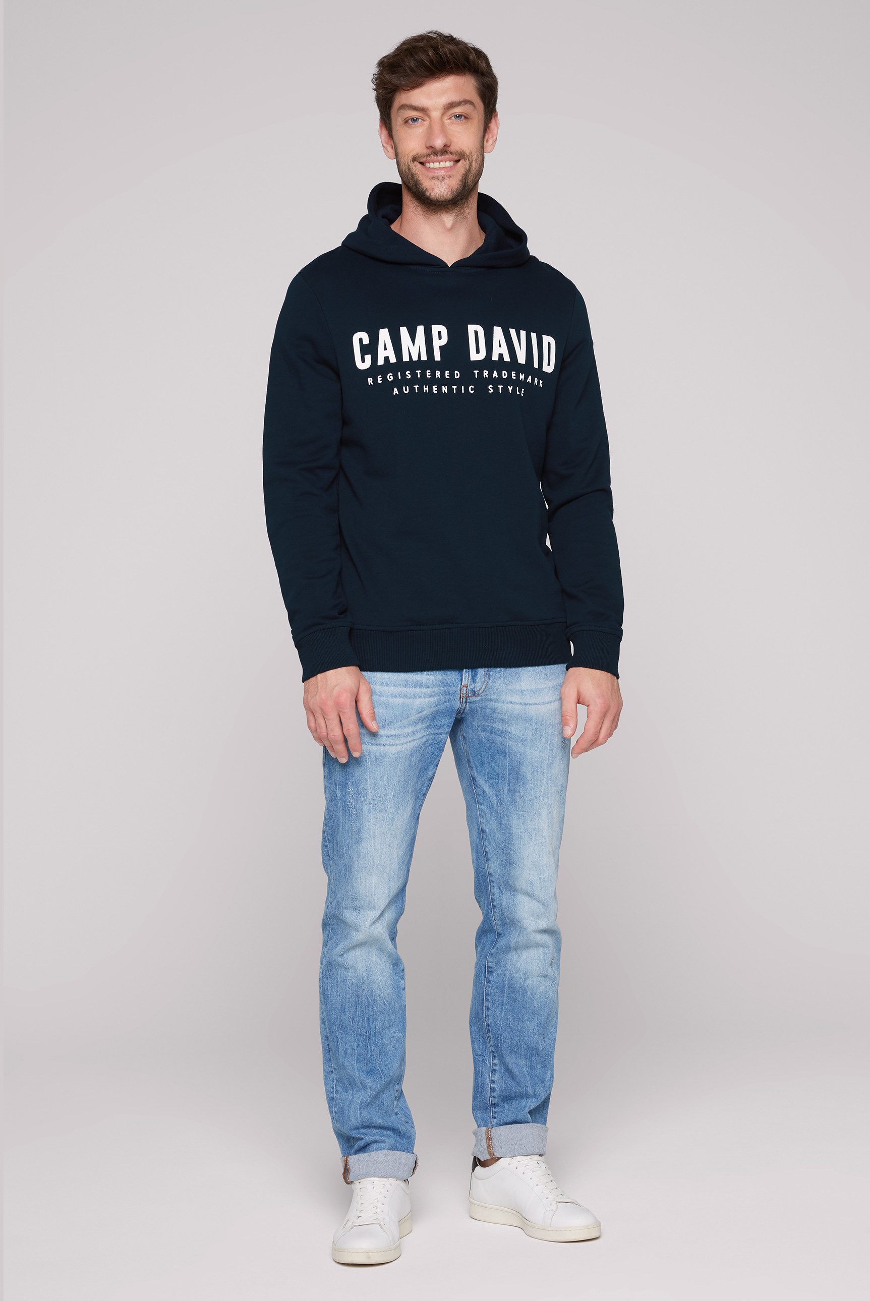 CAMP DAVID Hoodie met logoprint