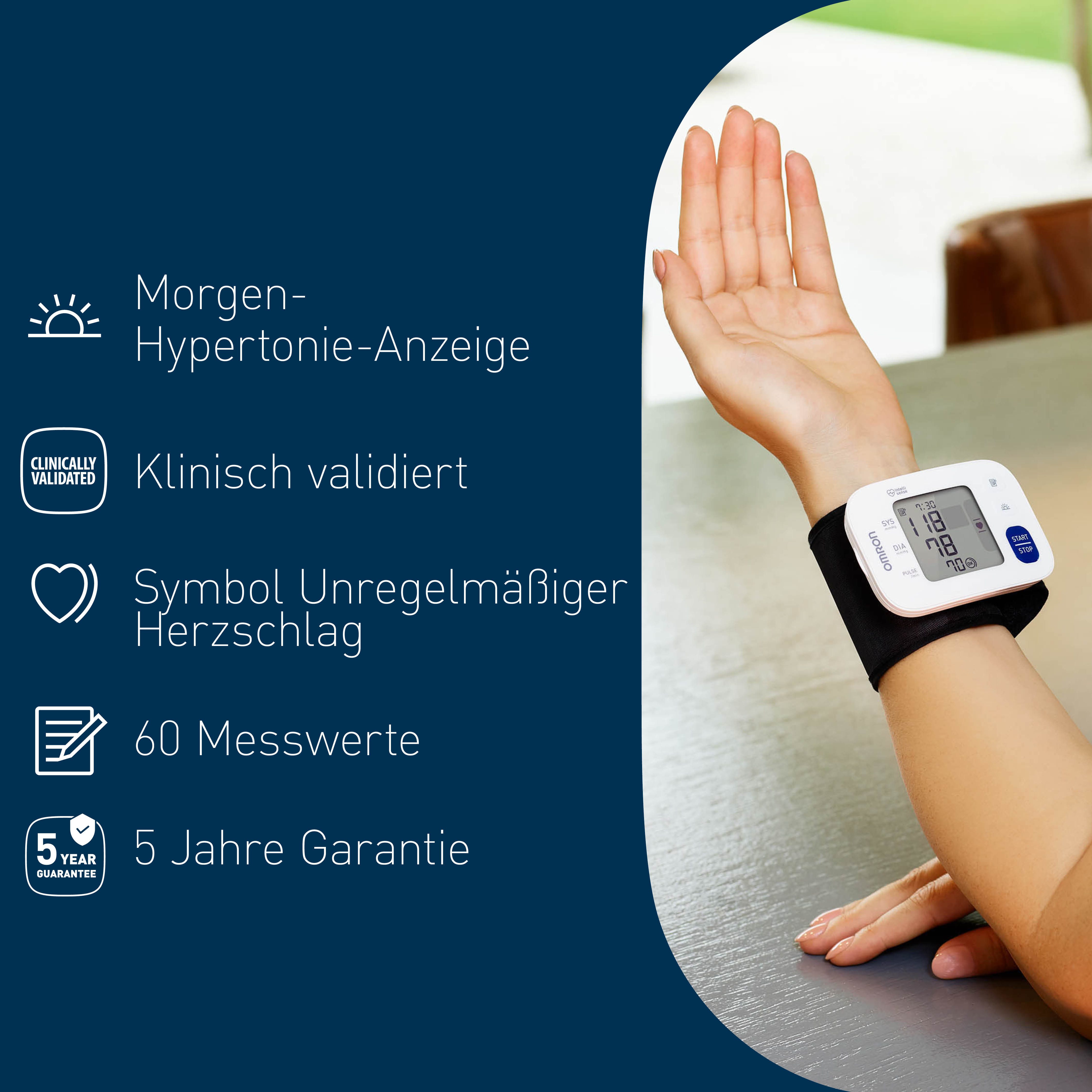Omron Pols-bloeddrukmeter RS4 digitaal, klinisch gevalideerd, met positioneringssensor
