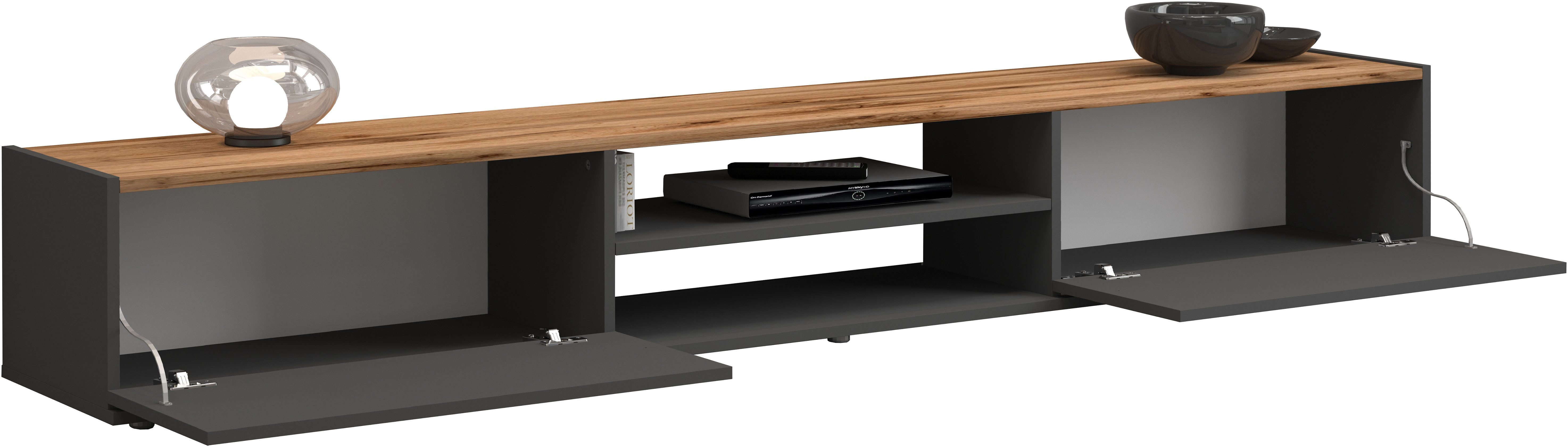 INOSIGN Tv-meubel Garda staand en hangend met 2 kleppen, 1 legplank, breedte 210 cm