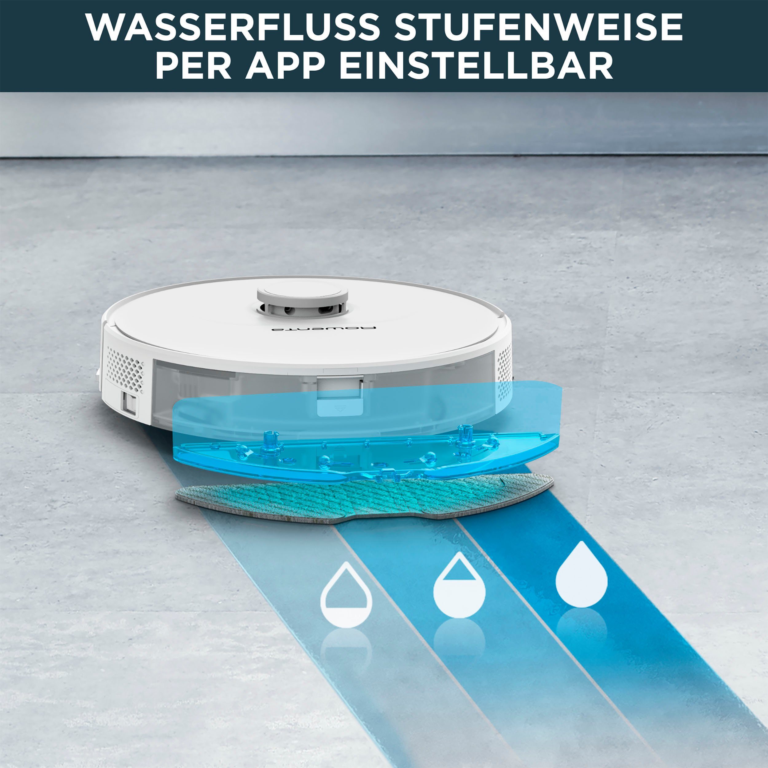 Rowenta Nat-droog-robotstofzuiger RR8587 X-Plorer Serie 75+, Afzuigstation, 3 reinigingsmodi, lasernavigatie, 0,26L stofreservoir