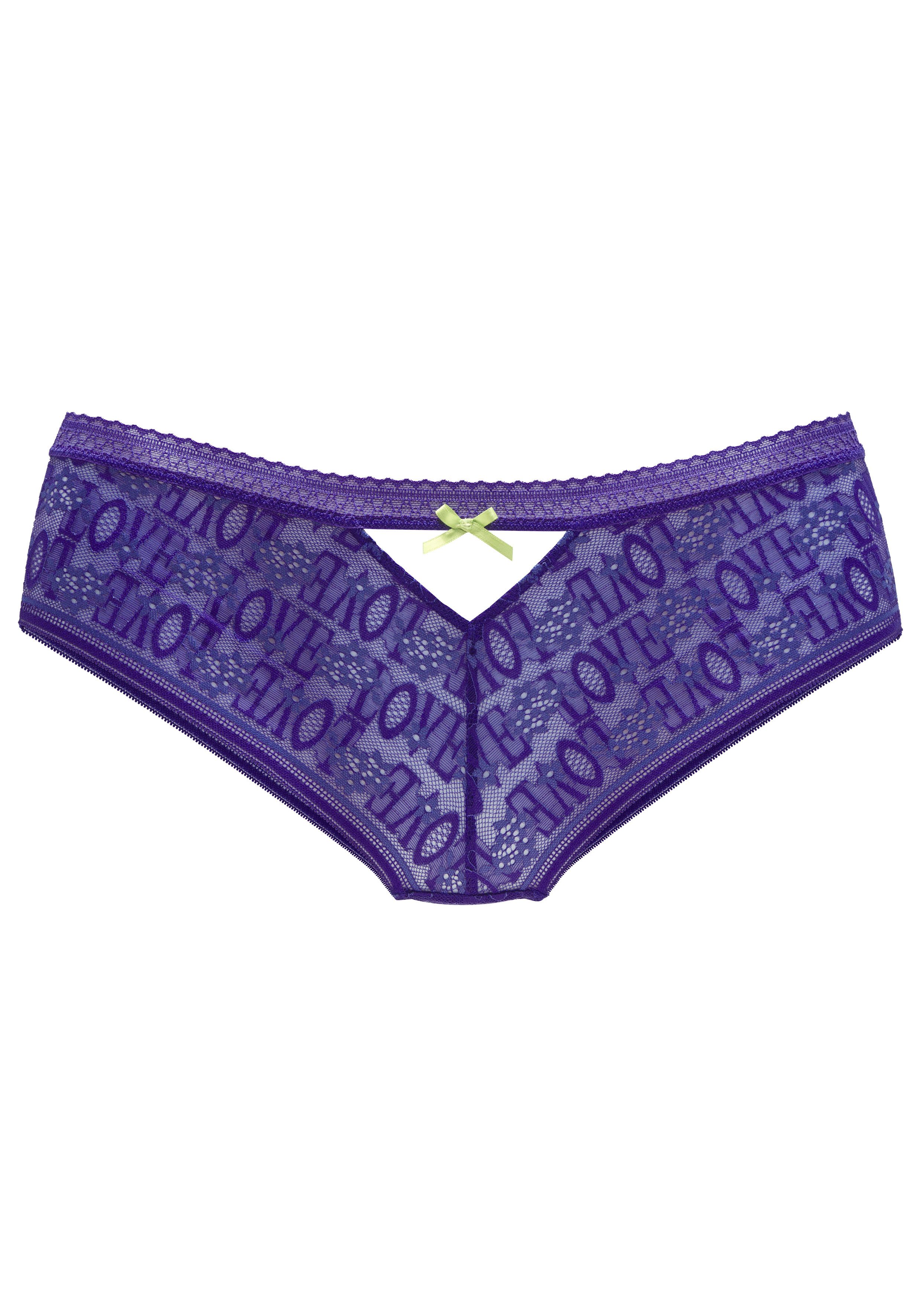 Vivance Stringpants Madita van kant met "love"-opschrift
