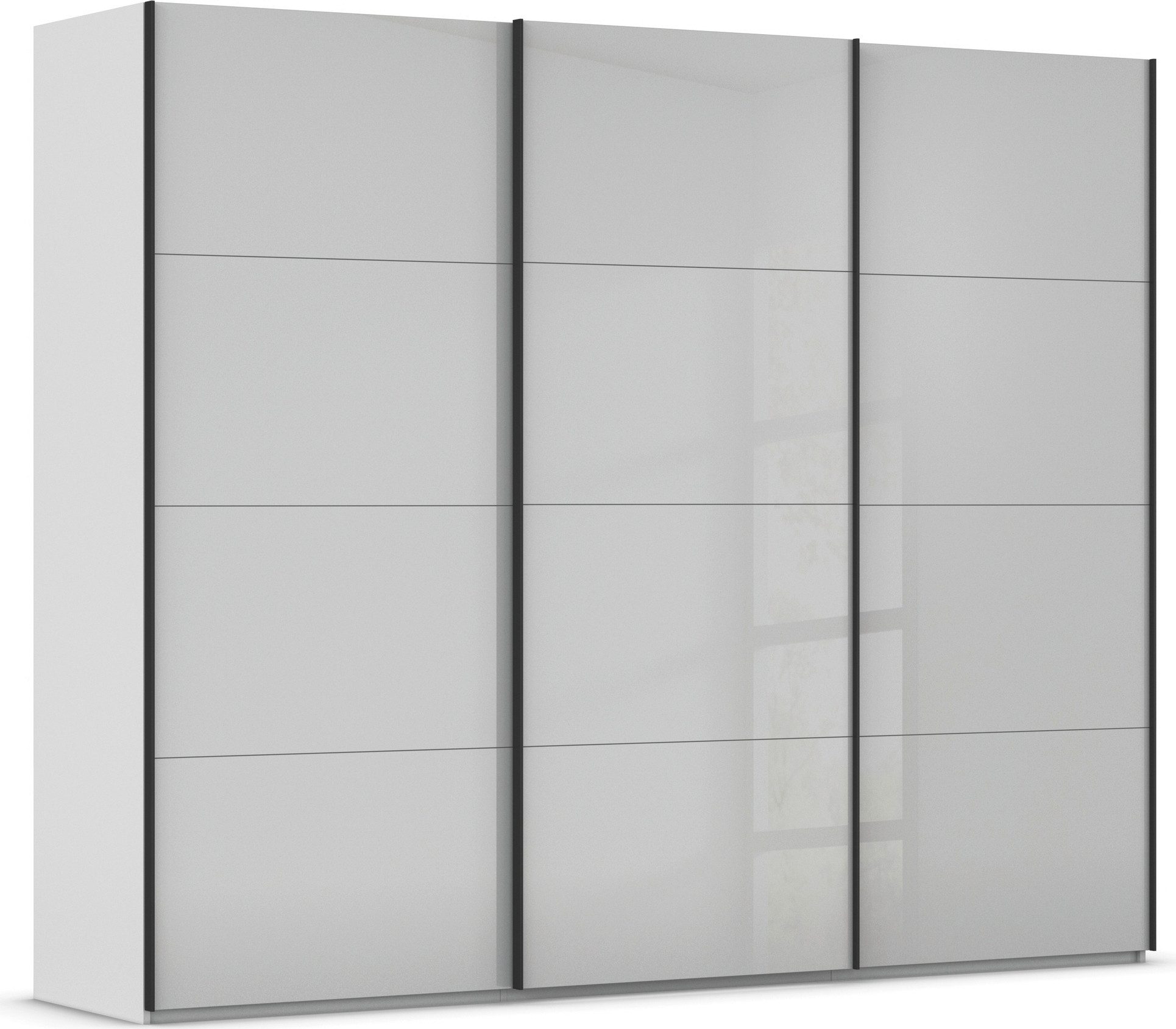 rauch Schuifdeurkast Kledingkast Kast Garderobe Slaapkamerkast SCALE-FYRA edel vierdelige deuren met glas-front veel kleuren made in germany