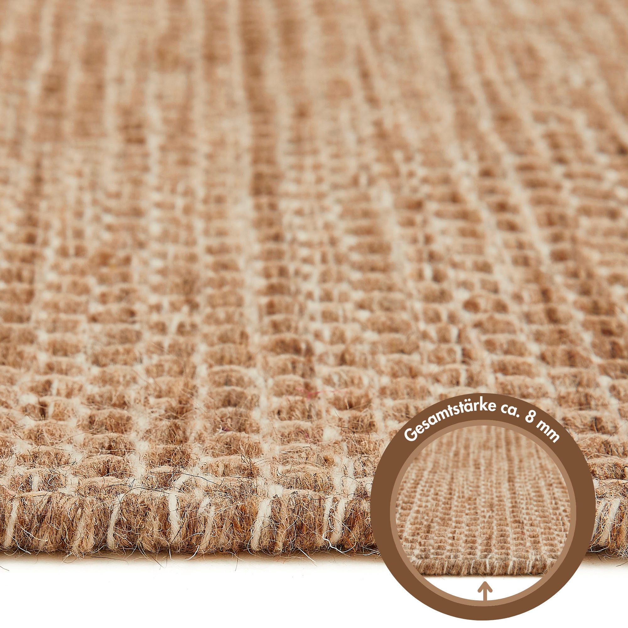 LUXOR living Wollen kleed Visby Handgeweven vloerkleed, platweefsel, met de hand geweven, zuivere wol