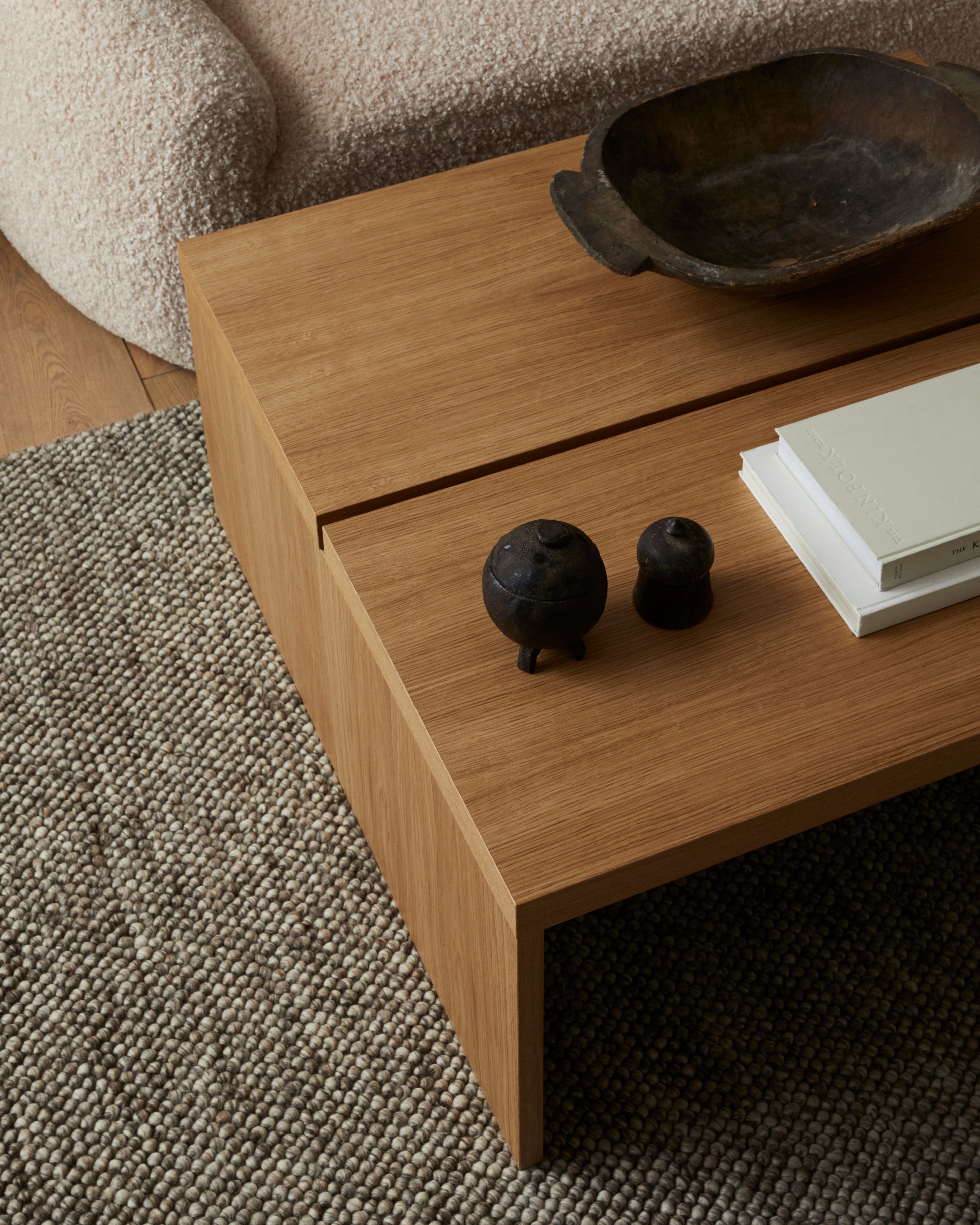 LeGer Home by Lena Gercke Wollen kleed Ainhoa, handgeweven, wol uni, wol, handgeweven vloerkleed, woonkamer, slaapkamer, eetkamer