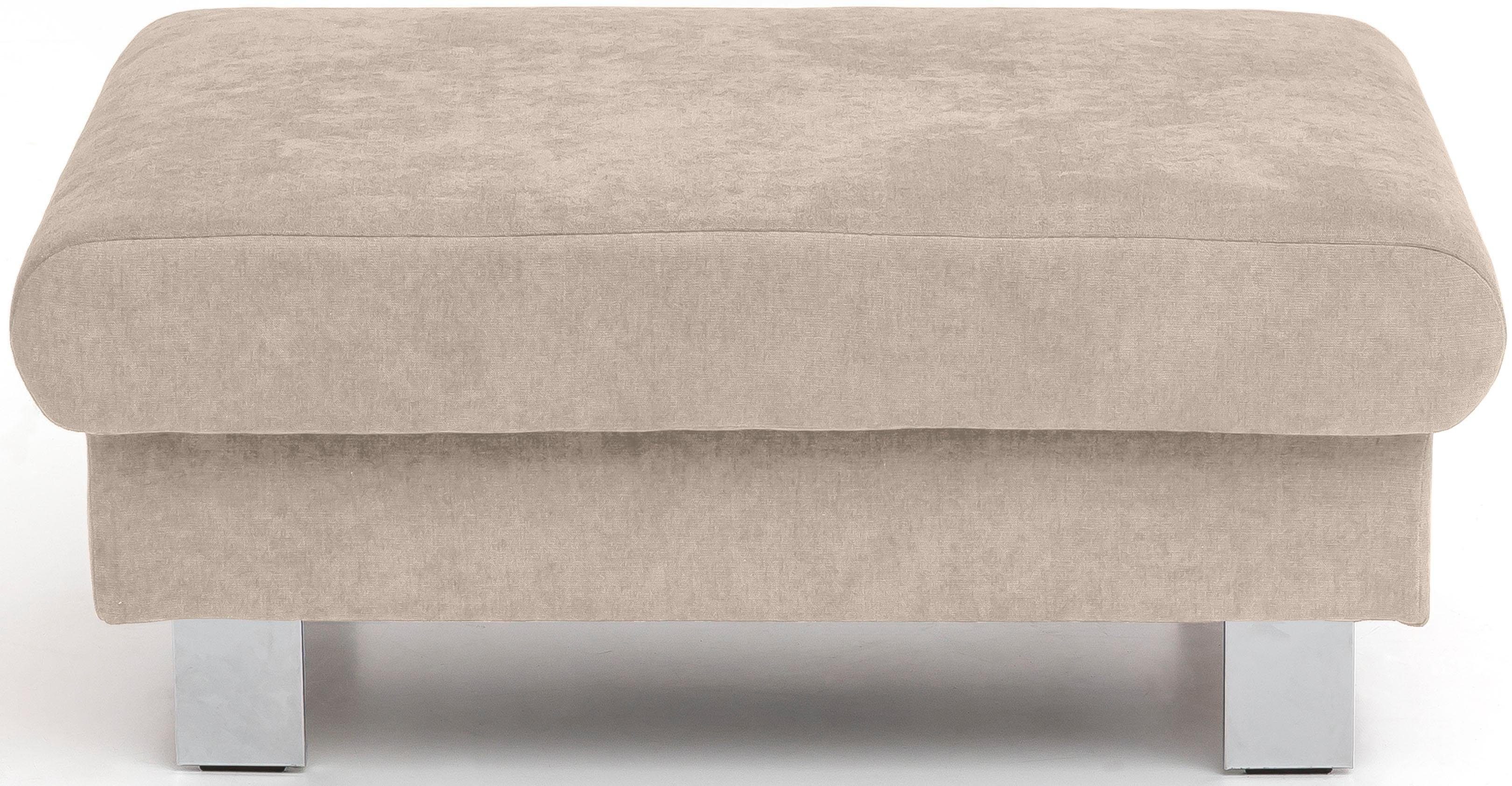 COTTA Zithoek Komaris L-Form, B: 242 bzw. 100 cm (Set: Ecksofa & Hocker) bestaand uit hoekbank en hocker, met verstelbare hoofdsteun (set)