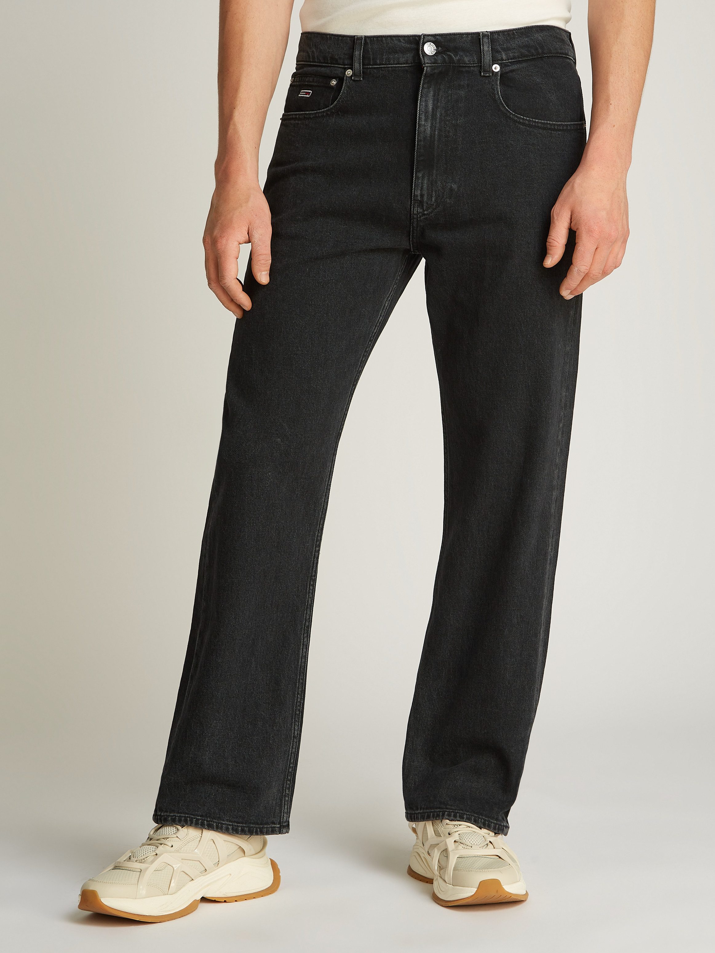 TOMMY JEANS Straight jeans Otis Regular Straight heren straight jeans maat 33 zwart