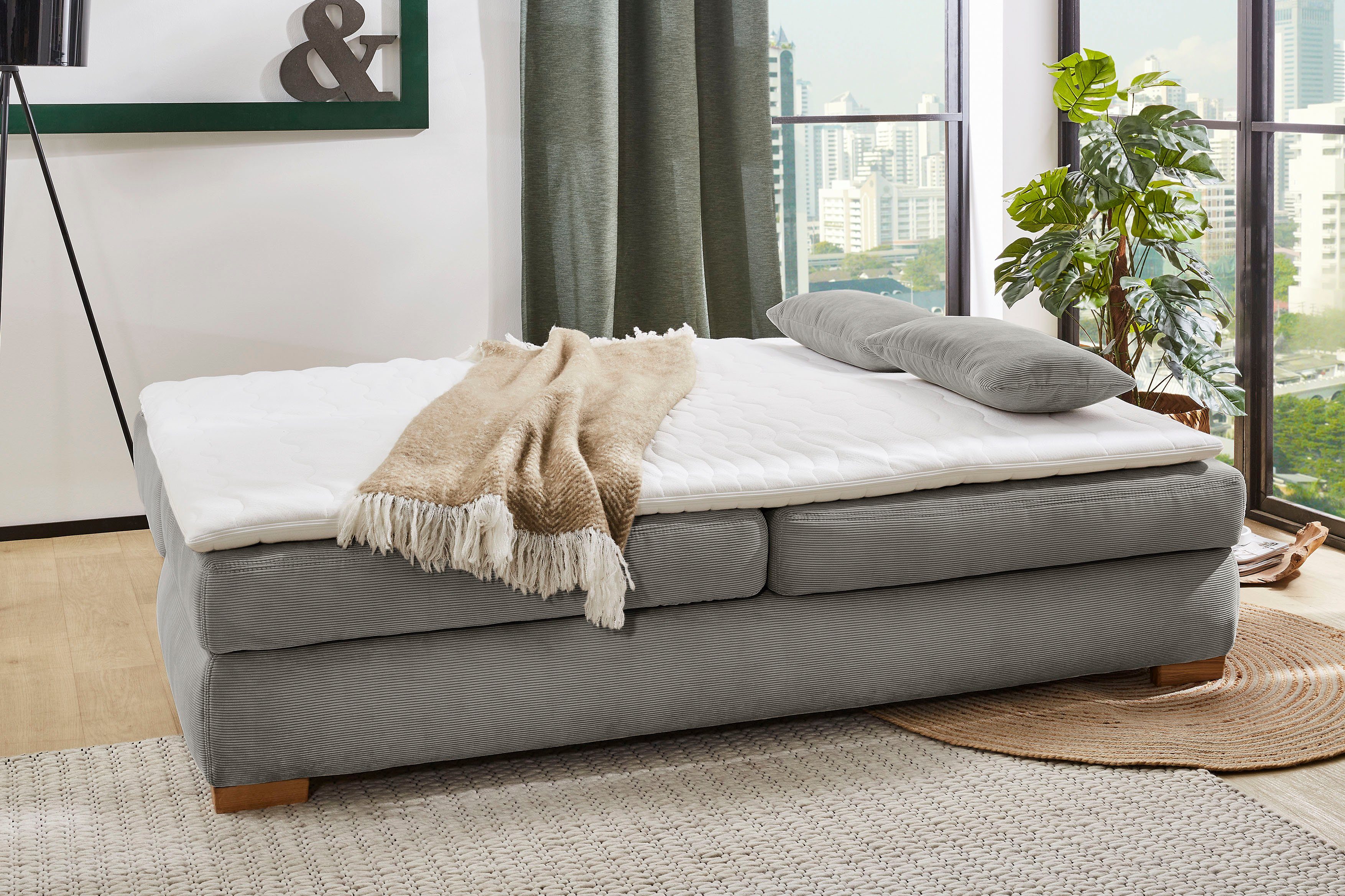 Jockenhöfer Gruppe Slaapbank Derby Volwaardig bed, topmatras, pocketvering zitting en rug