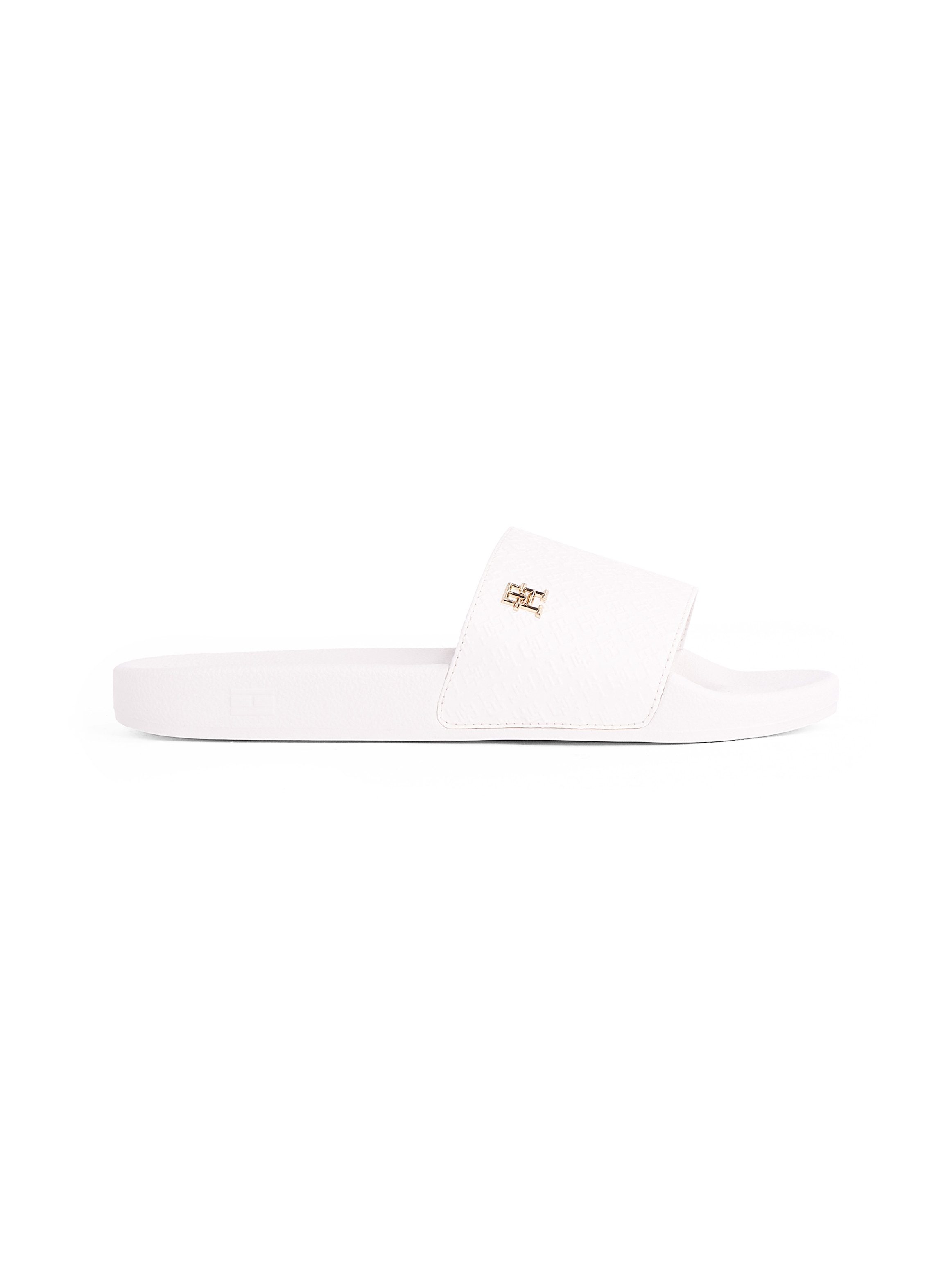Tommy Hilfiger Slippers TH MONOGRAM POOLSIDE , comfort-schoen, zomerschoen, instapschoen met th-sieraad