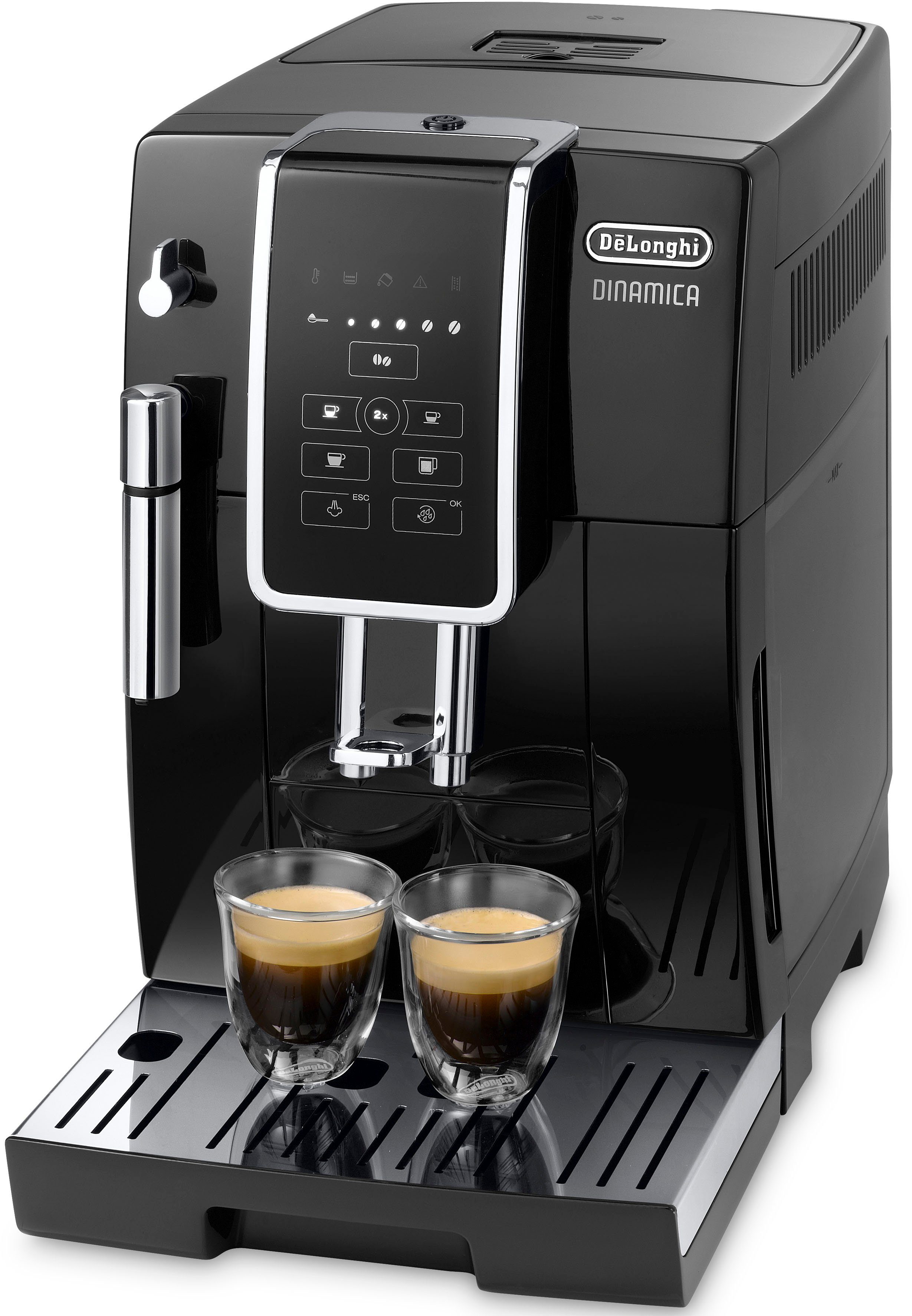 De'Longhi Volautomatisch koffiezetapparaat Dinamica ECAM 358.15.B, Sensor-bedieningspaneel met geïllumineerde snelkeuzetoetsen