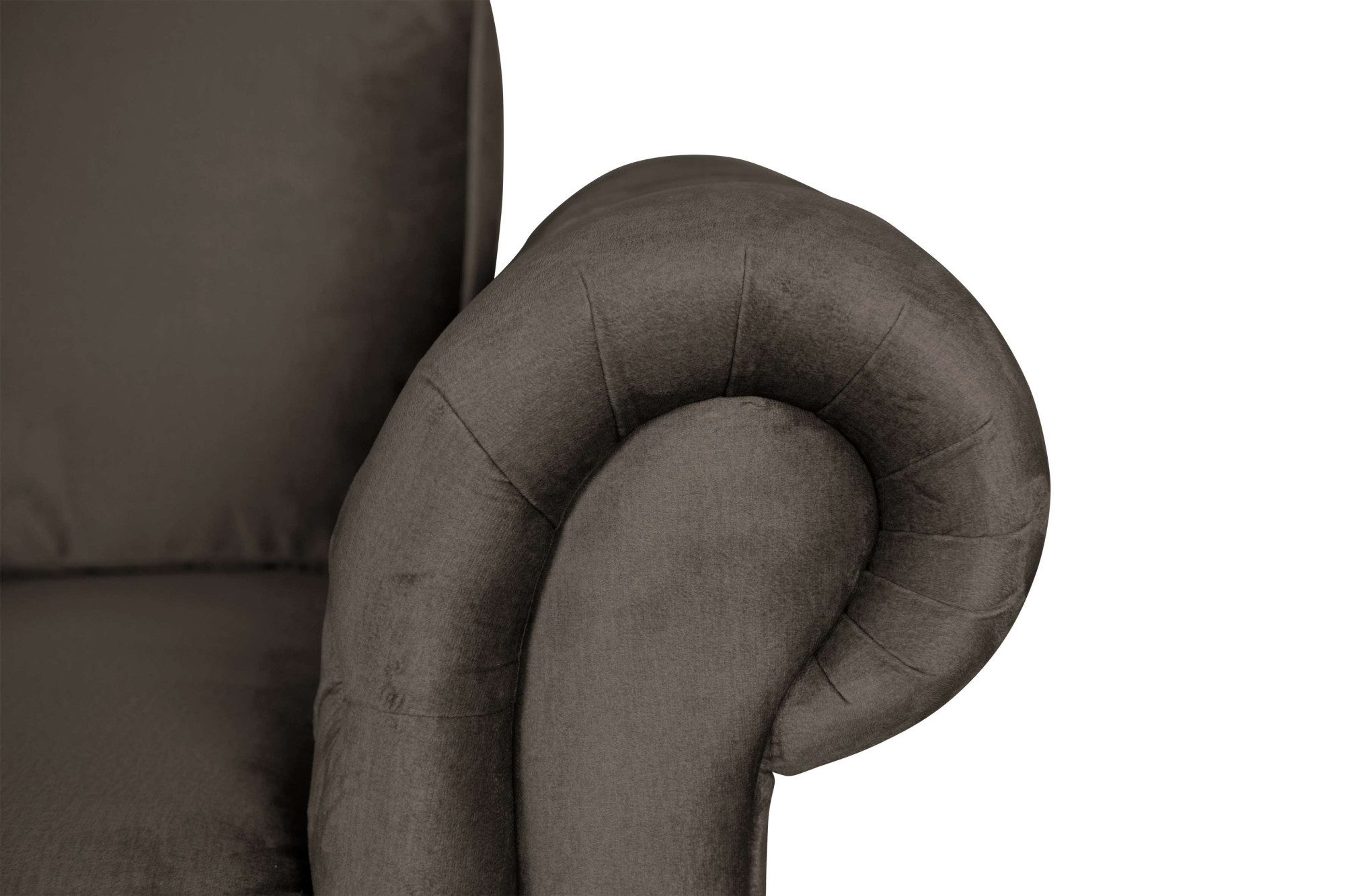 Home affaire Fauteuil MENDITTE Knoopstiksels op armleuningen en voorste lijst, hoge kwaliteit