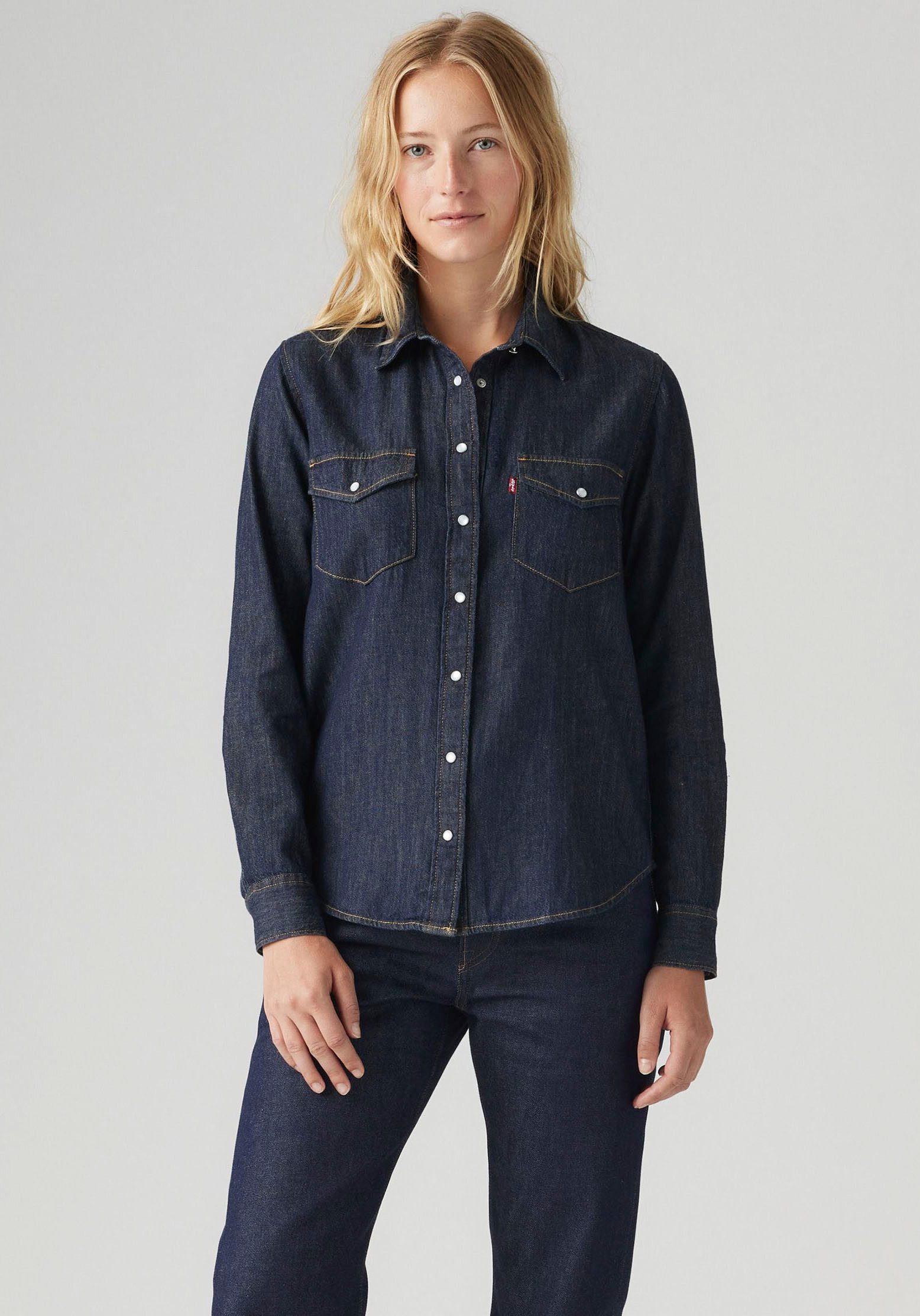 Levi's® Jeans blouse ESSENTIAL WESTERN met borstzakken met drukknopen