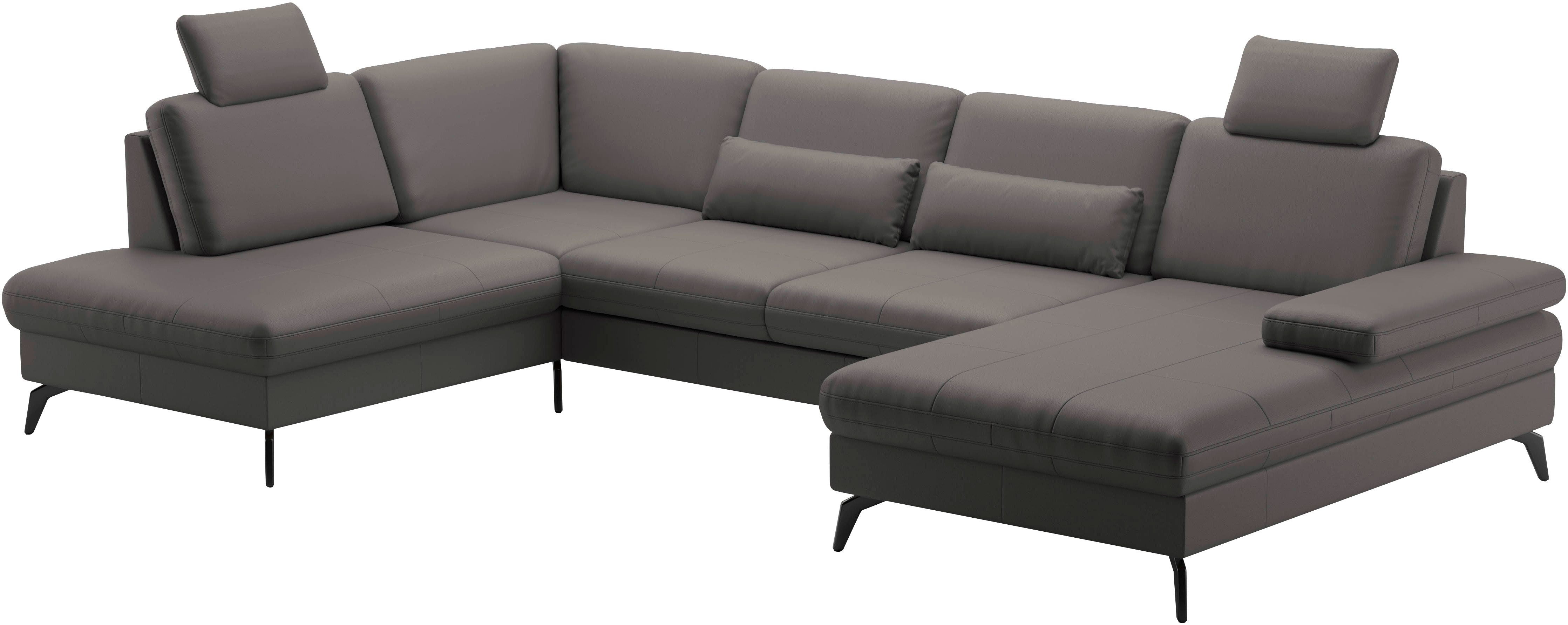 sit&more Zithoek Morris U-vorm, incl. zitdiepteverstelling keuze uit armleuningverstelling, bedfunctie & bedlade