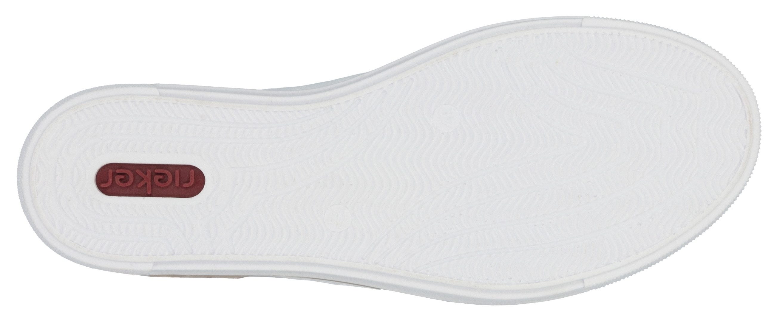 Rieker Plateausneakers harmonieuze contrastdetails, vrijetijdsschoen, lage schoen, veterschoen