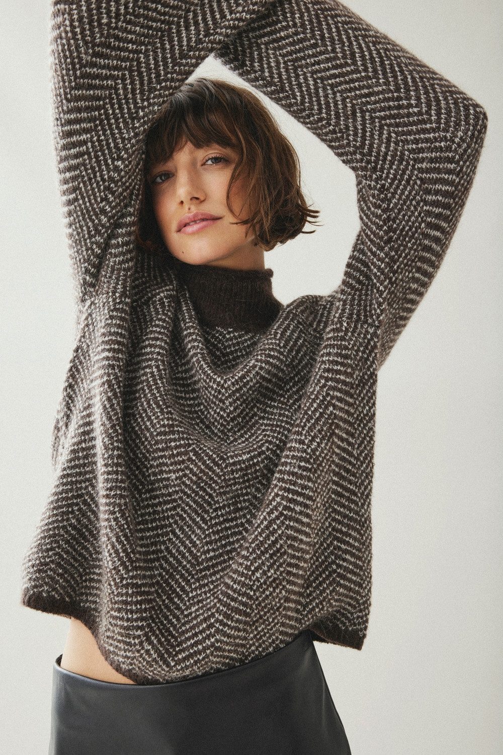 Vila Trui met staande kraag VILORY HIGH NECK L/S KNIT TOP - NOOS