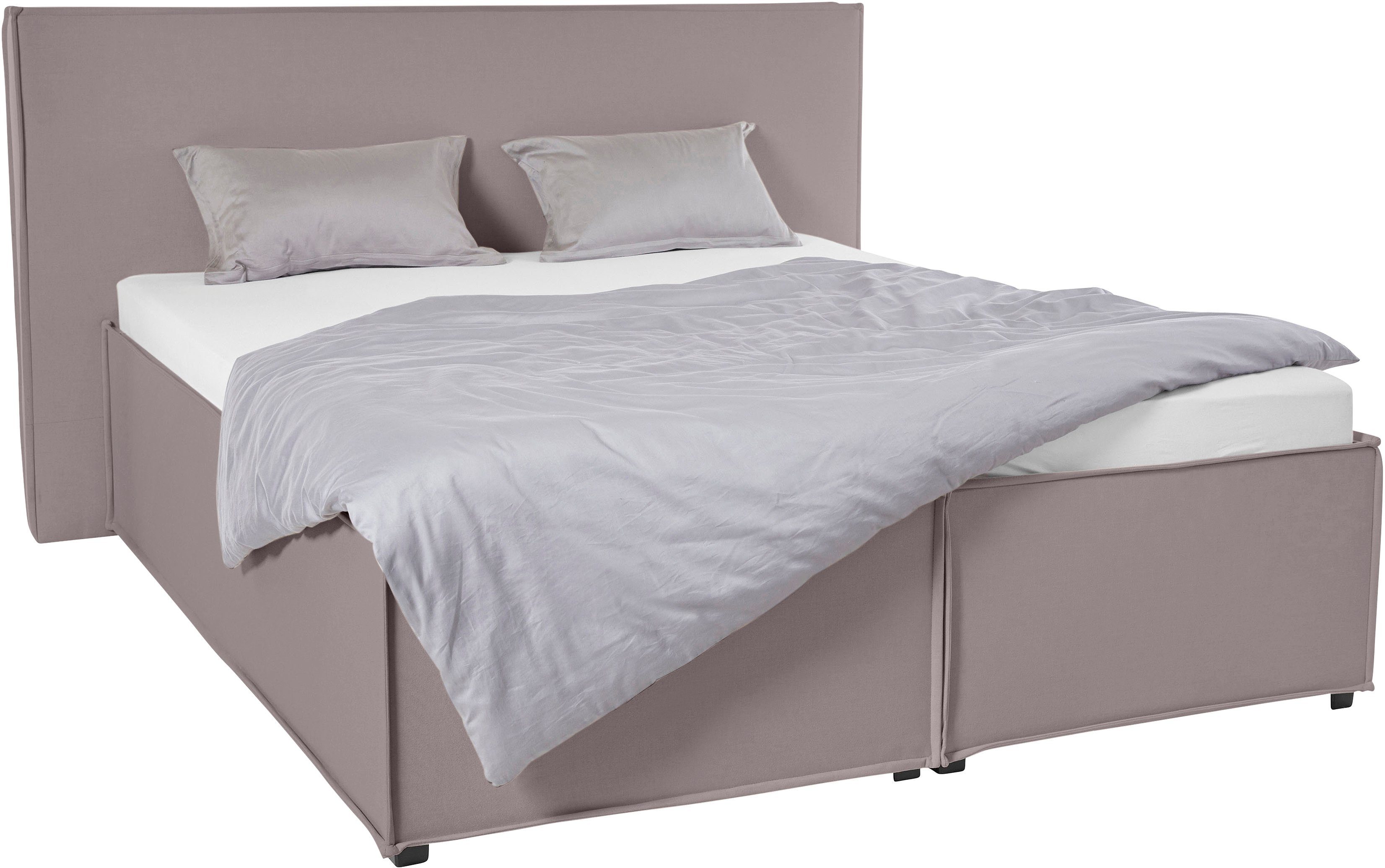 LeGer Home by Lena Gercke Gestoffeerd bed Isaline naar keuze zonder matras of met 3 matrassoorten, hoofdbordhoogte 107 cm bedden grijs
