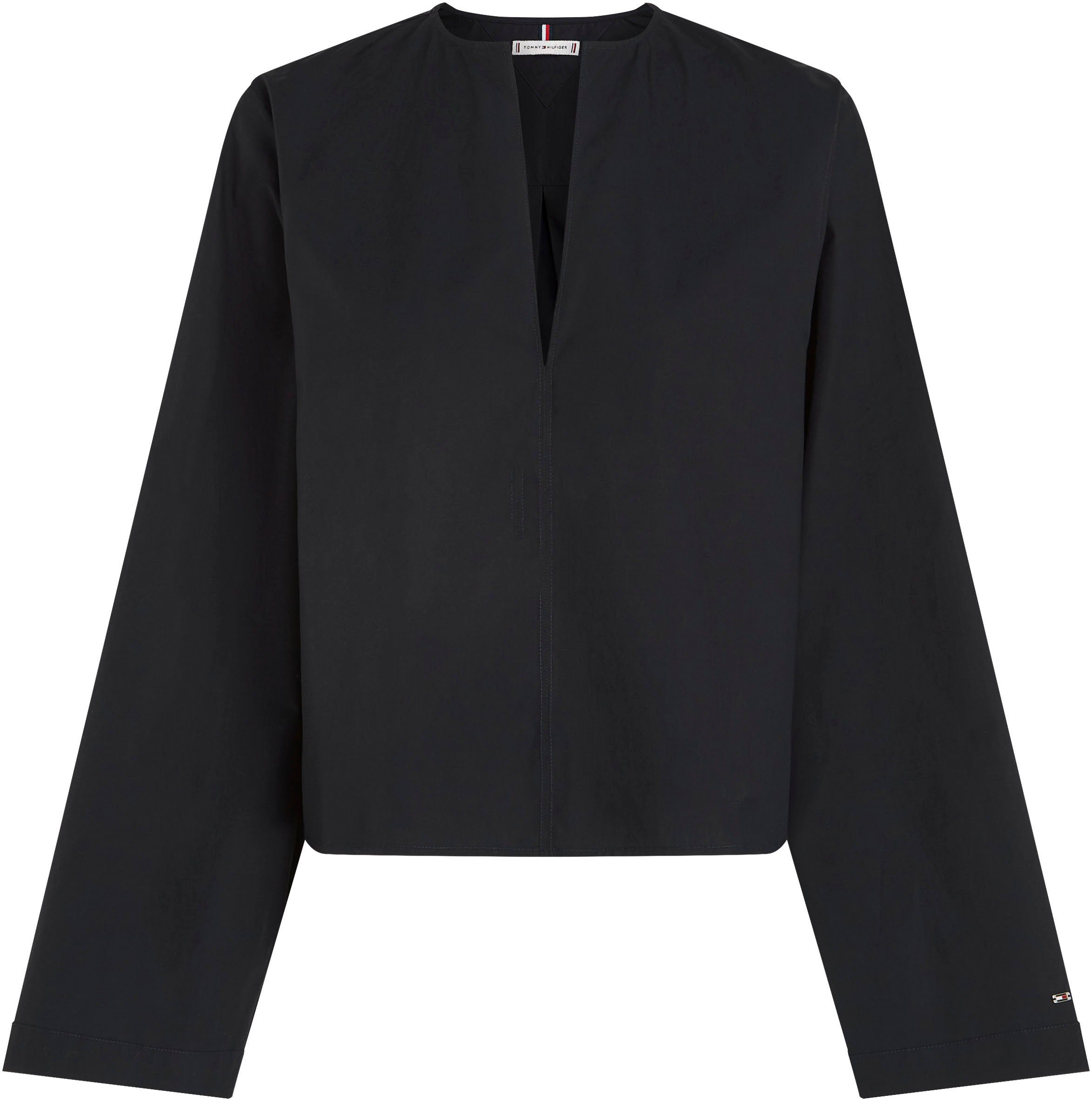 Tommy Hilfiger Blouse met lange mouwen met diepe serafino-halslijn