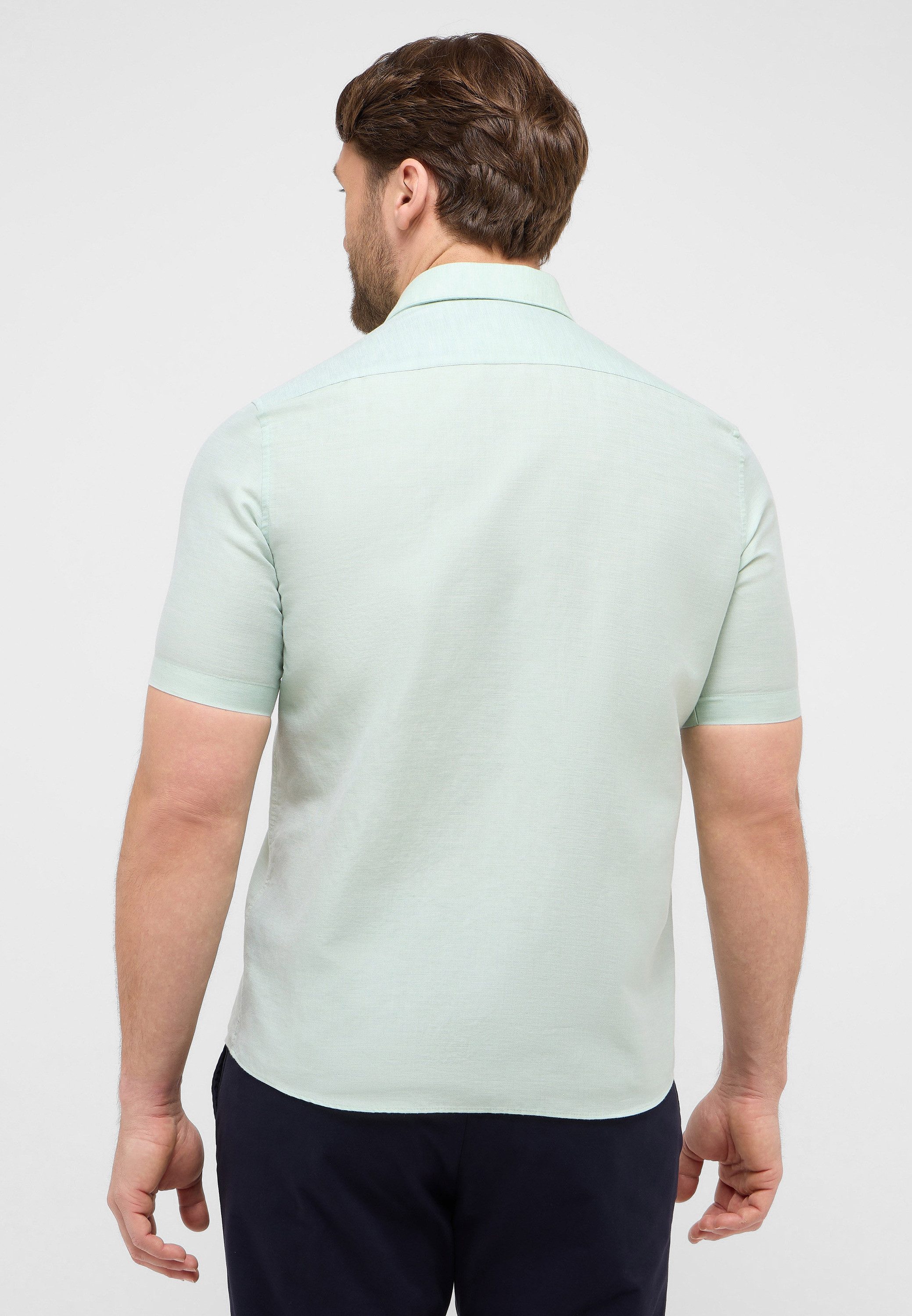 Eterna Overhemd met korte mouwen Comfort fit EASY IRON (gemakkelijk te strijken)