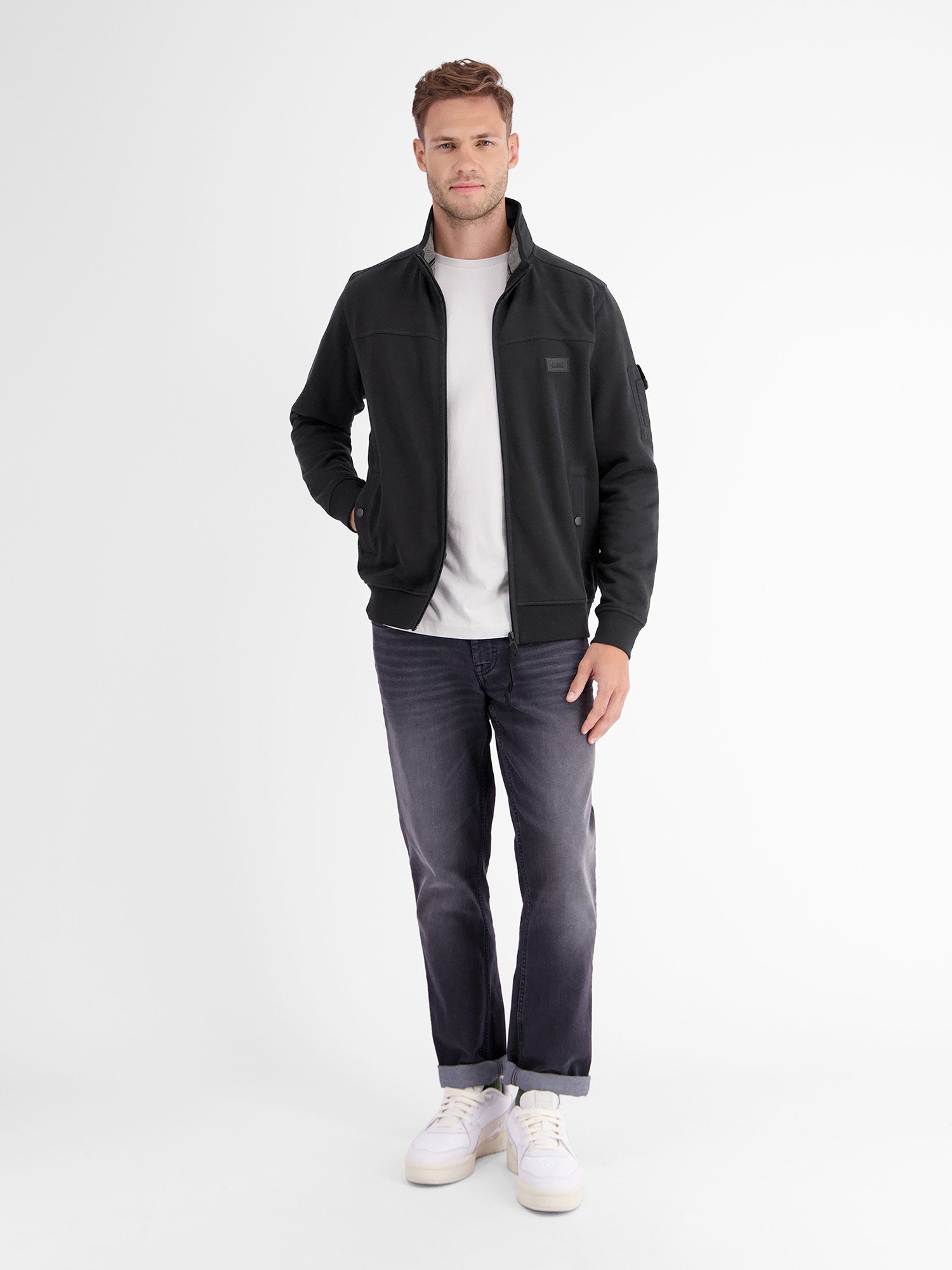 Lerros Sweatvest LERROS sweatshirt jack in zachte kwaliteit