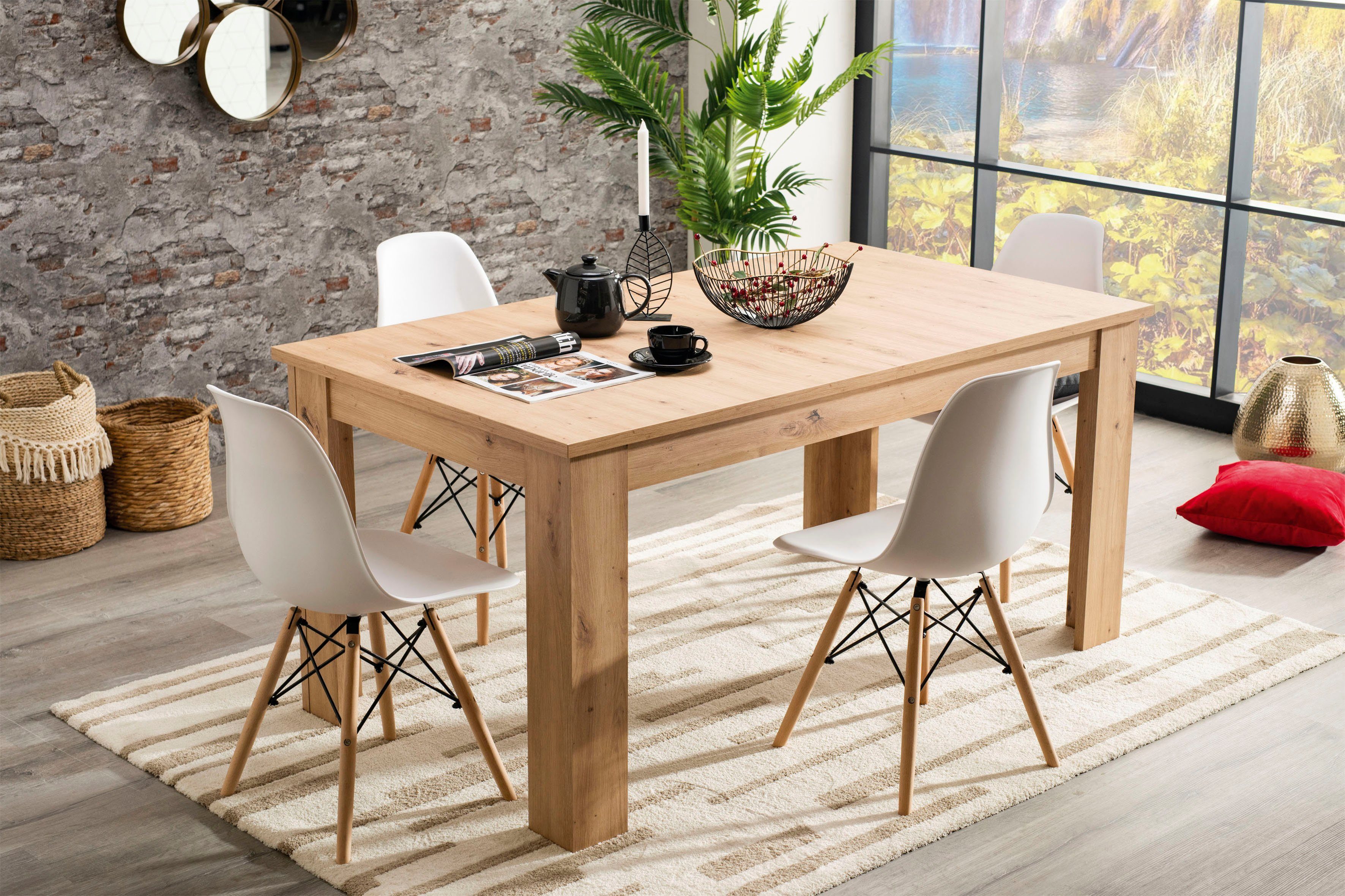 INOSIGN Eettafel SARDINIA Te verlengen door inlegblad