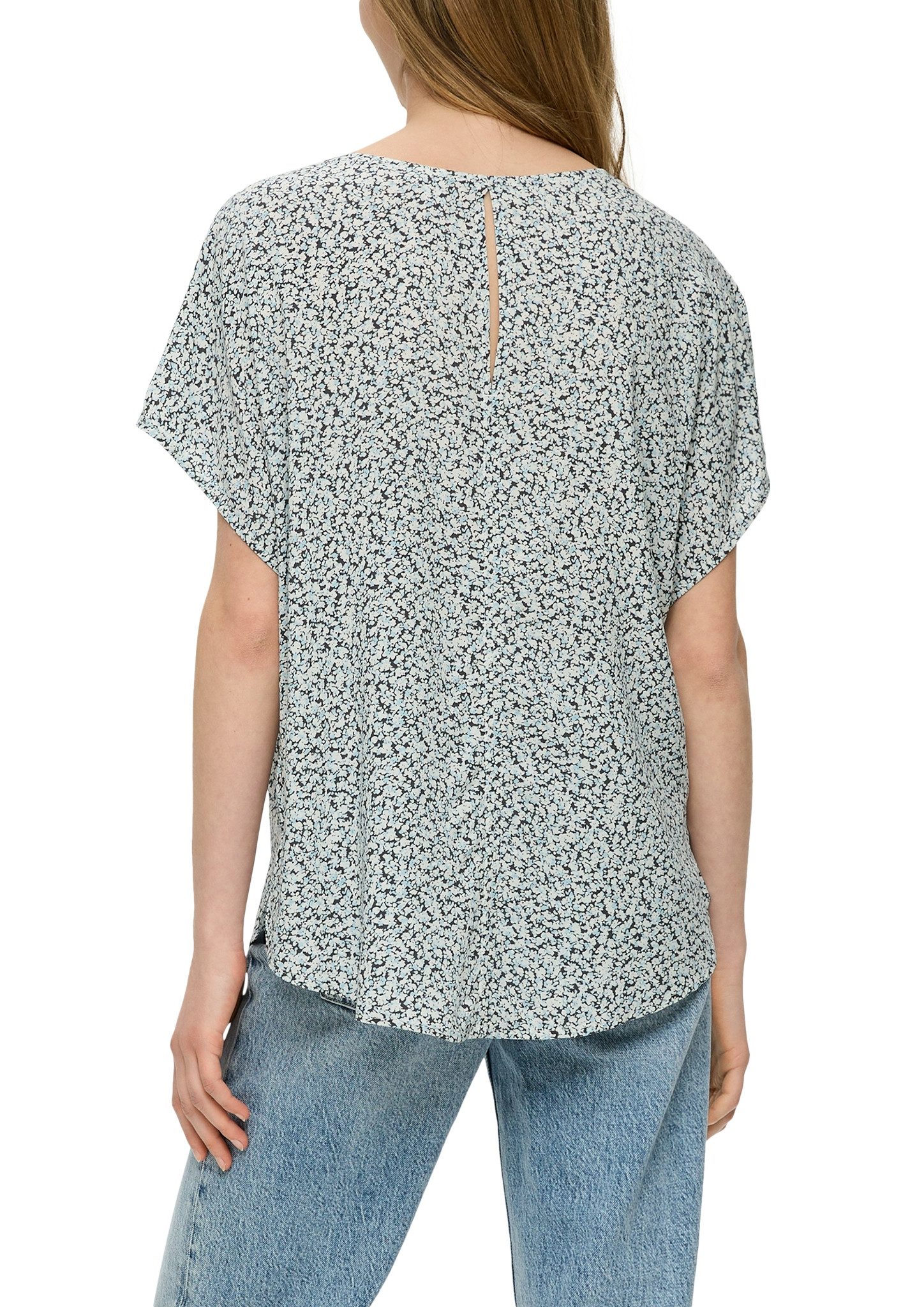 Q S designed by Blouse met korte mouwen met rugsplit