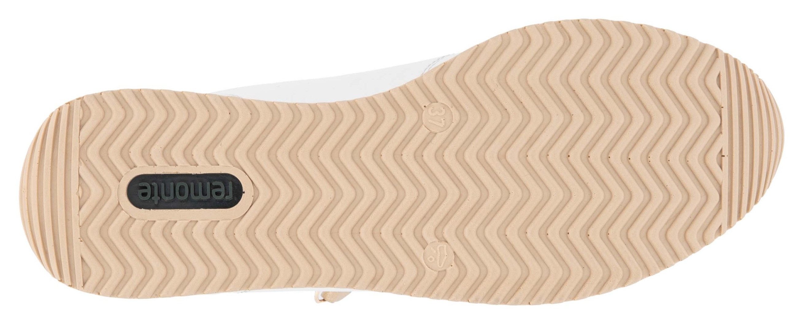 Remonte Sneakers met sleehak , vrijetijdsschoen, lage schoen, veterschoen in smalle vorm