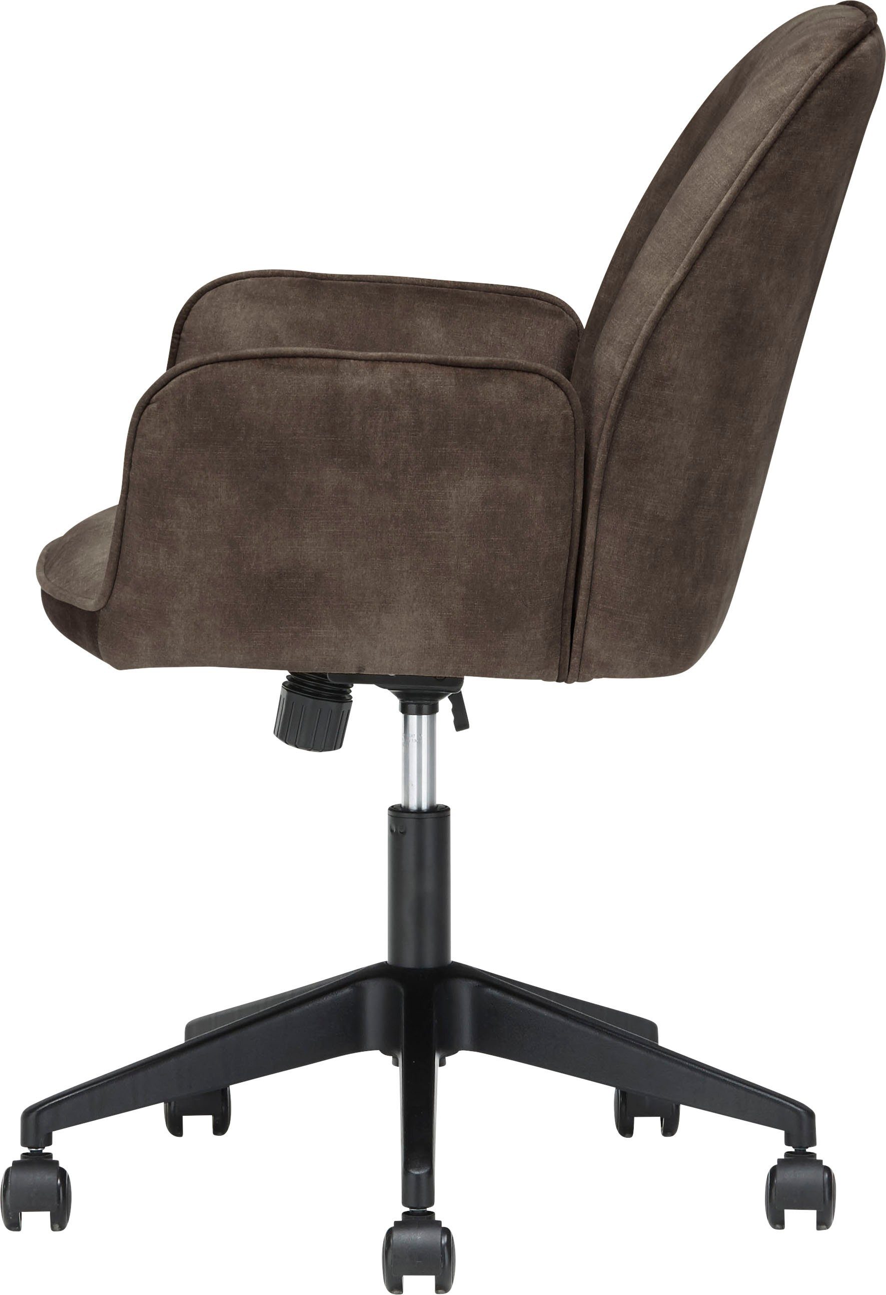 MCA furniture Bureaustoel O-Ottawa Fluweel, bureaustoel met traploos instelbare comfortabele zithoogte