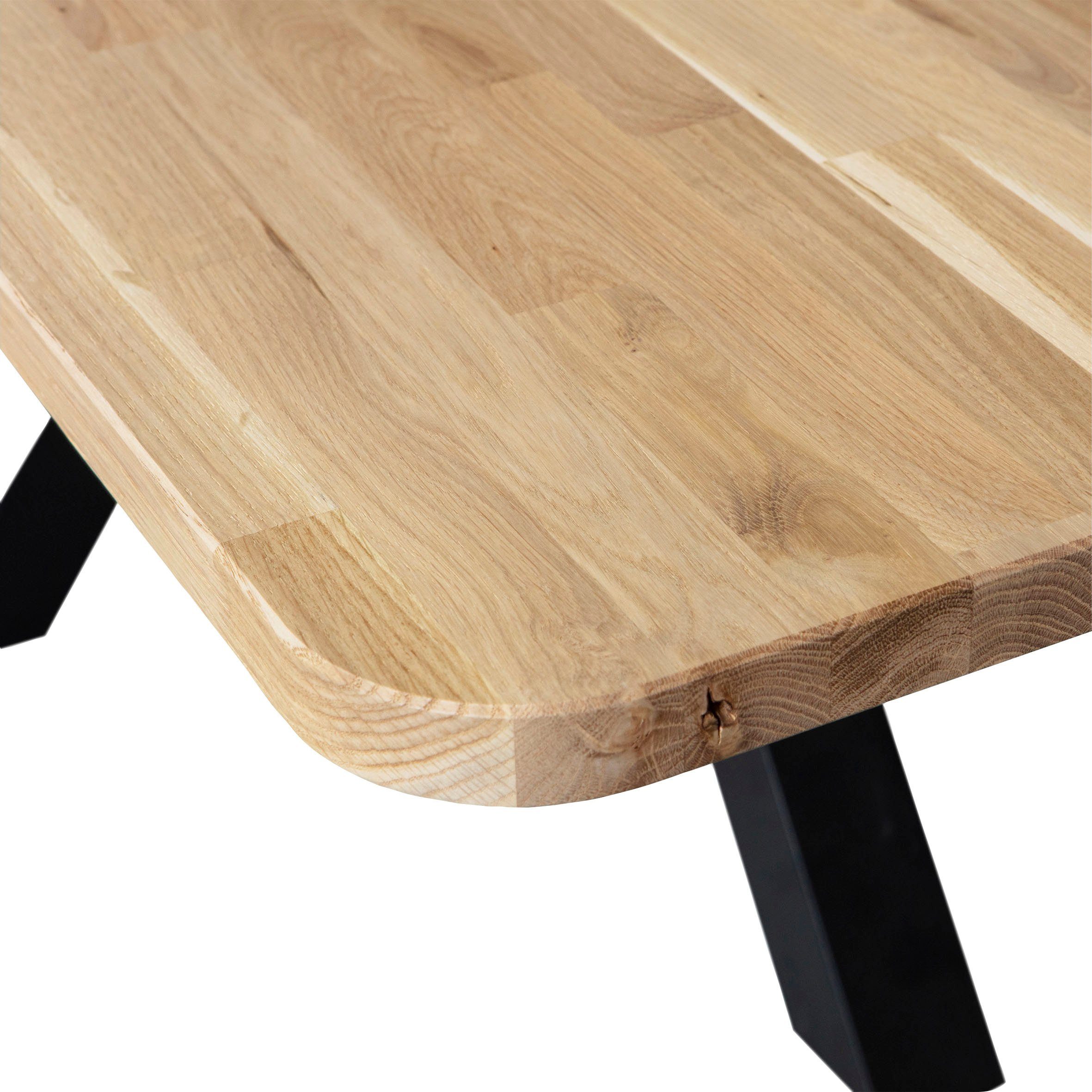 WOOOD Eettafel Tablo Hout gedeeltelijk massief, rechthoekige vorm, H 77 cm x B 240 x D 100 cm