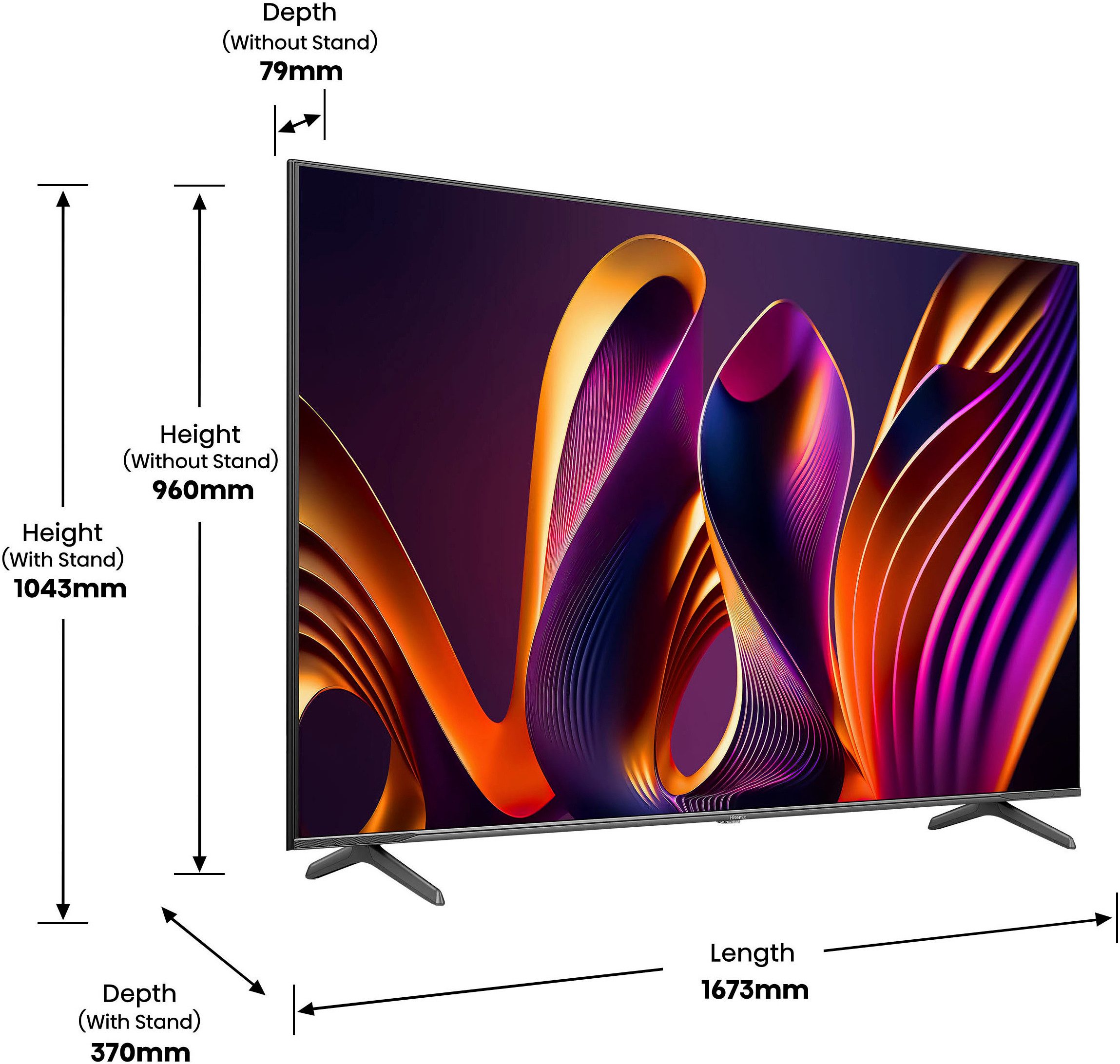 Hisense QLED-TV, 189 cm / 75", 4K Ultra HD, Smart TV, 4k uhd, qled