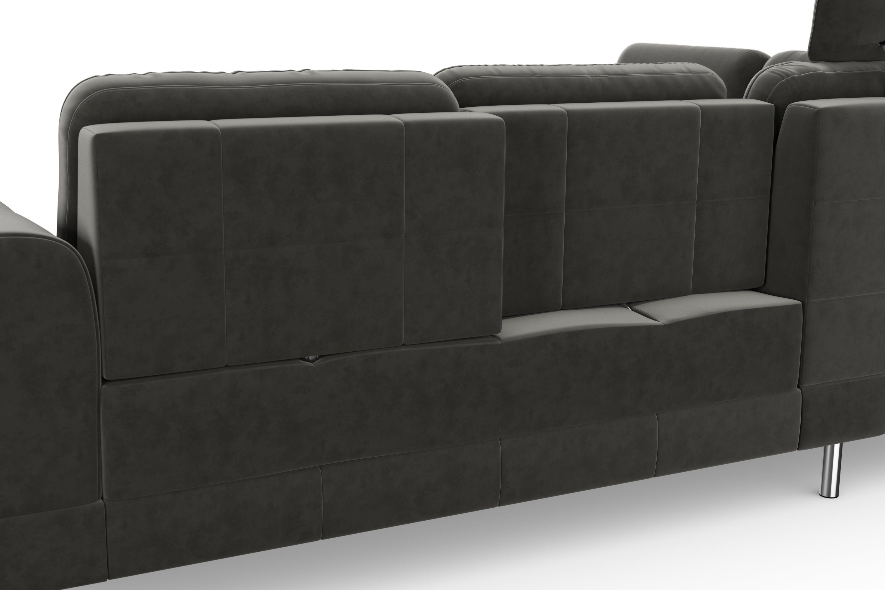 sit&more Hoekbank Bendigo L-vorm inclusief zitdiepteverstelling, bodemvrijheid 12 cm, in 2 pootkleuren