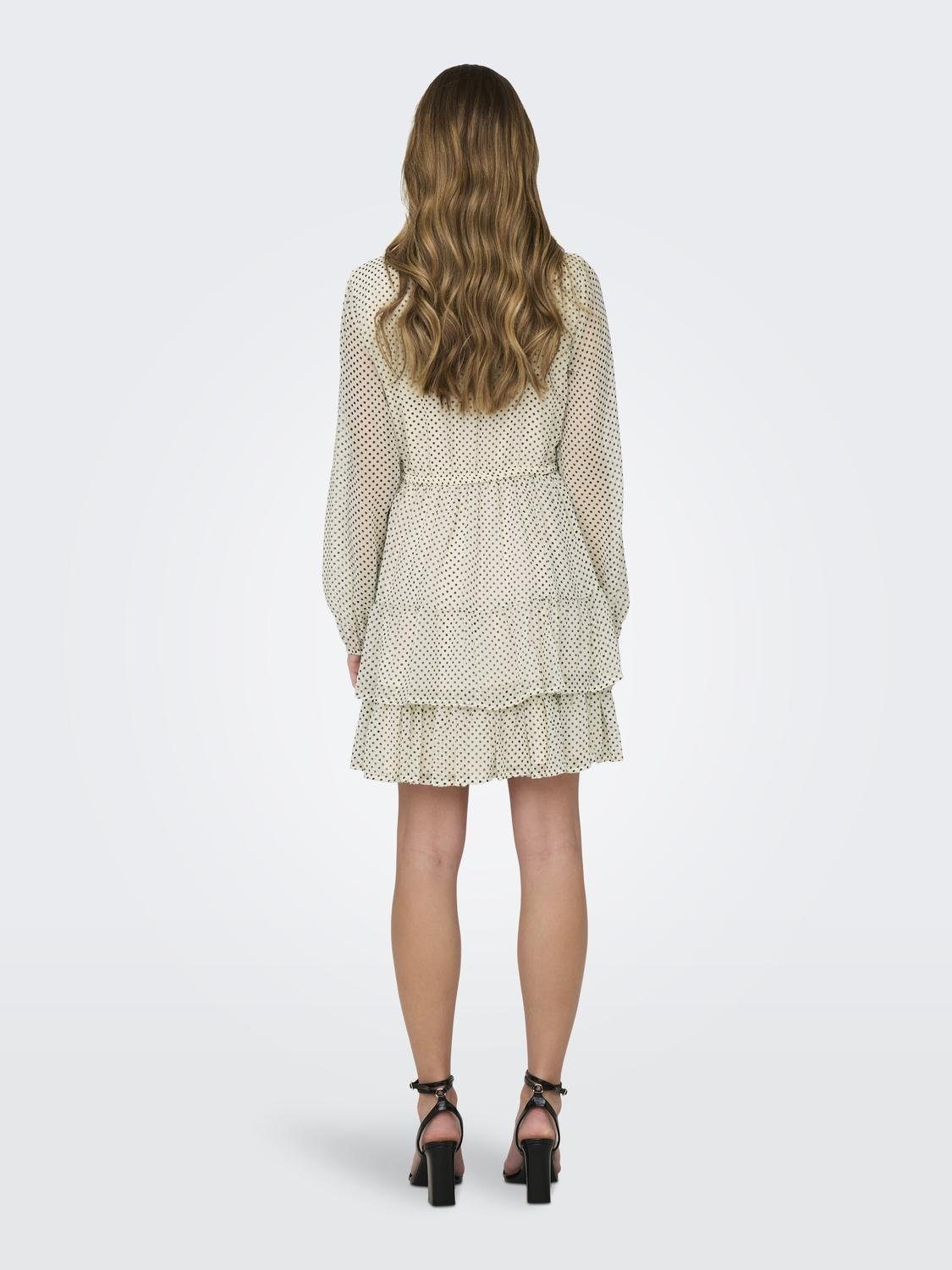 Only Chiffon jurk ONLROBEY ISABELLA LIFE V-NECK DRESS WVN