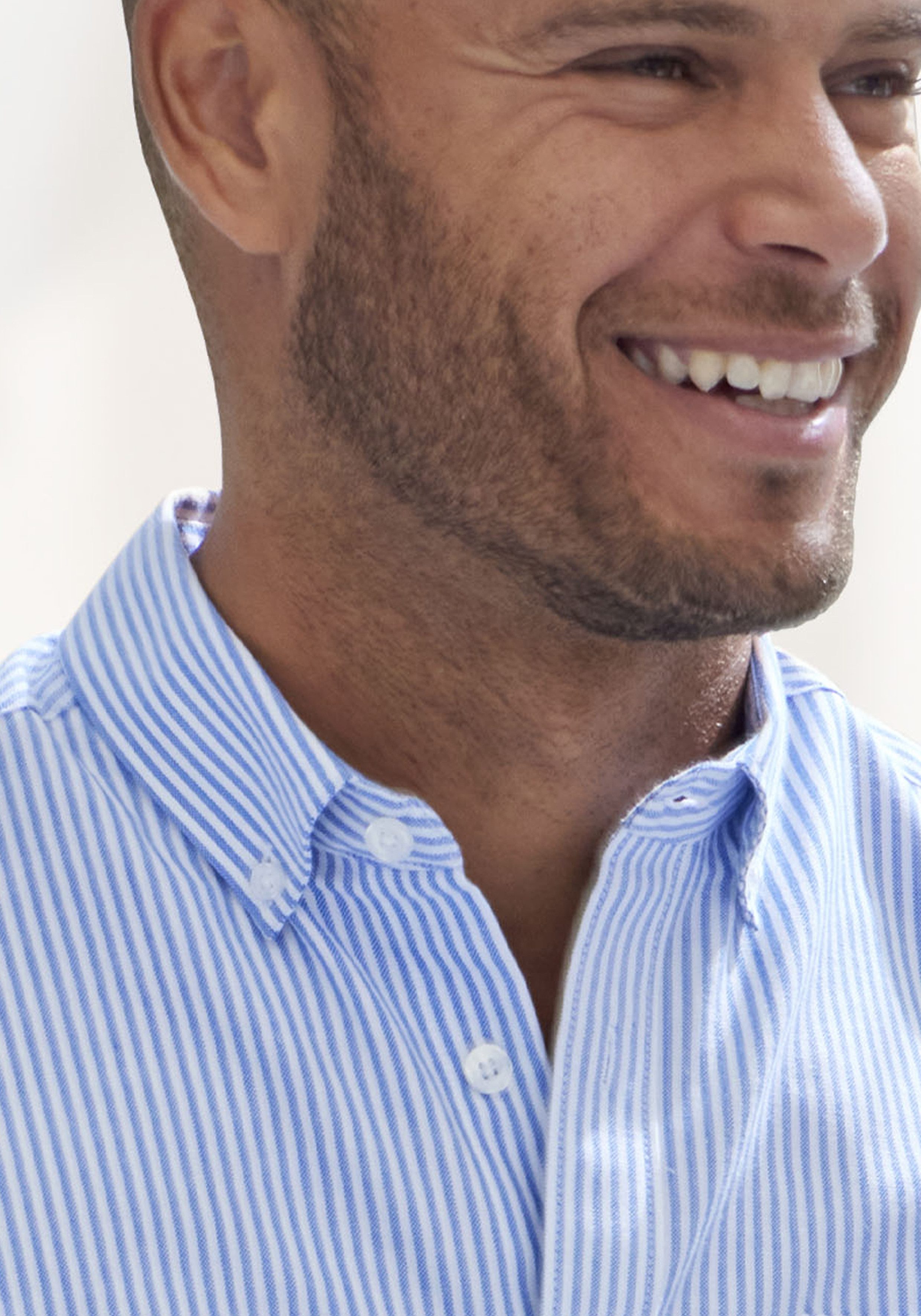 H.I.S Overhemd met korte mouwen Regular fit Oxford overhemd met korte mouwen met button-down-kraag van 100% katoen