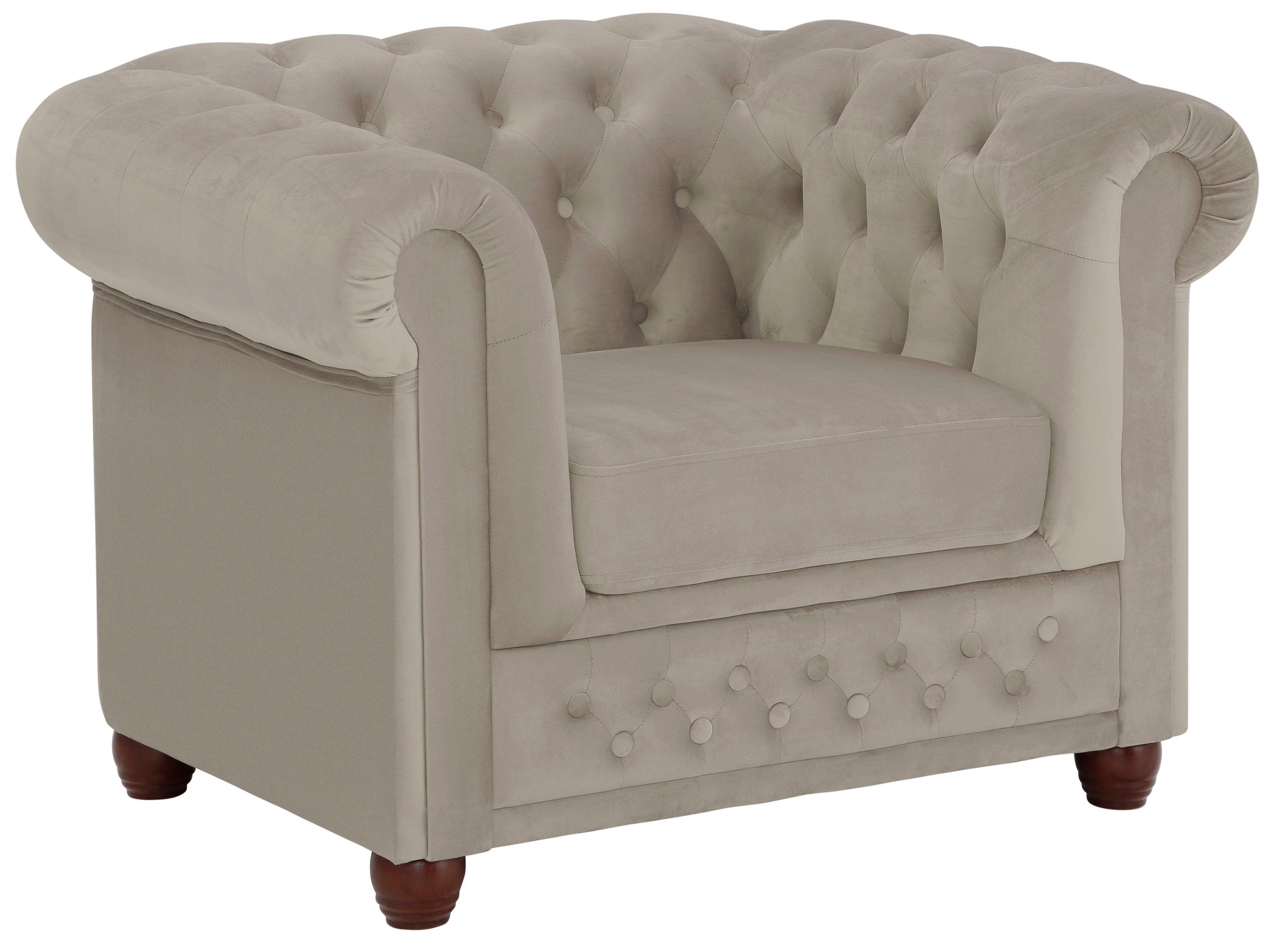 Home affaire Chesterfield-fauteuil New Castle fauteuil hoogwaardige capitonnage, bxdxh: 104x86x72 cm