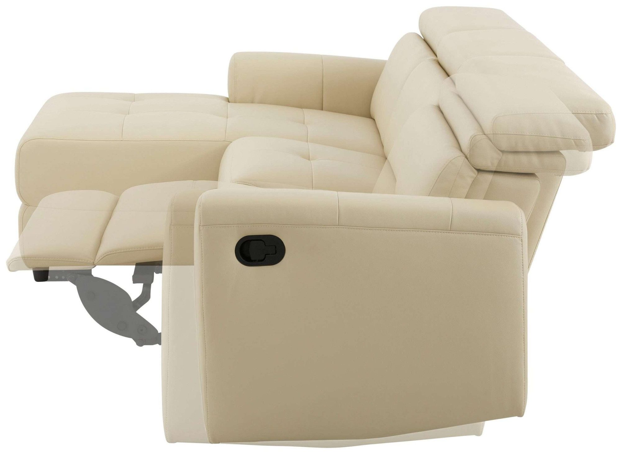 Home affaire Hoekbank Sentrano, L-vorm, 275 cm, man. of electr. relaxfunctie en usb/kopverstelling