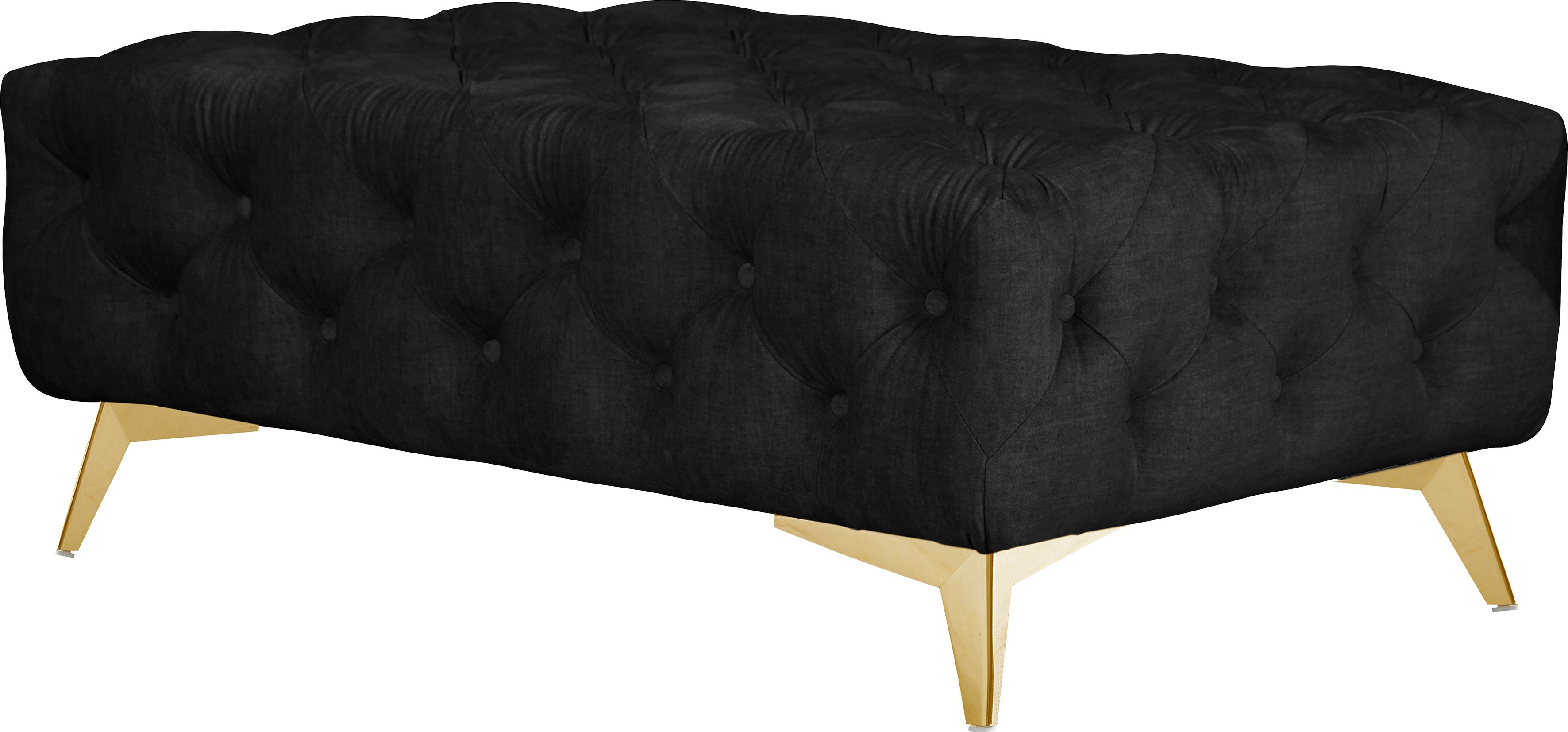 Leonique Hocker Glynis luxueuze capitonnage, moderne chesterfield look, kleur van de poten ter keuze