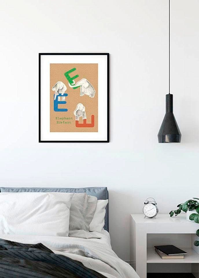 Komar Wanddecoratie ABC animal E Wanddecoratie - zonder lijst (1 stuk)