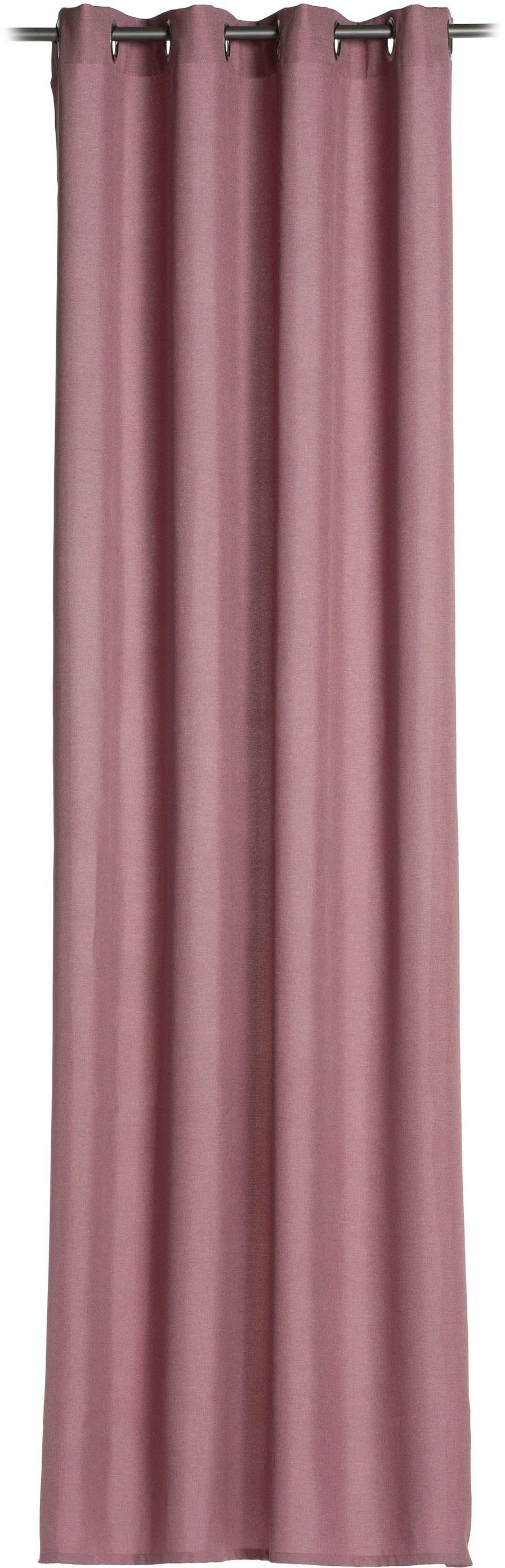 Gözze Gordijn Linus gordijn met ringen HxB: 245x140, uni Panama stof (1 stuk) kant & klaar gordijnen maat XL roze
