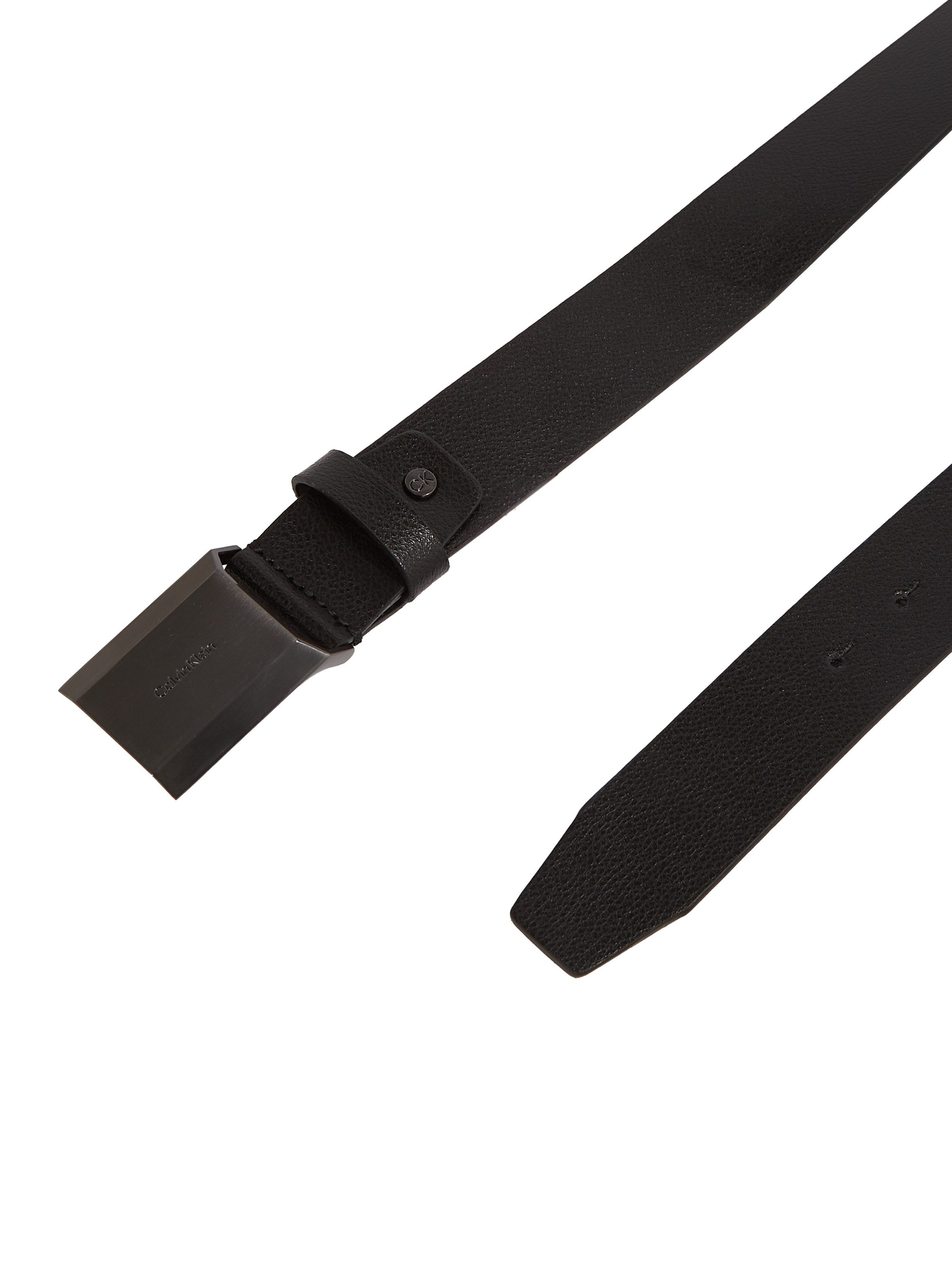 Calvin Klein Leren riem ADJ BEVELED PLAQUE PB 35MM