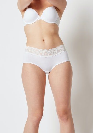 Skiny® Hipster Cotton Lace Essentials Mooie kant rondom de tailleband (Set van 2)