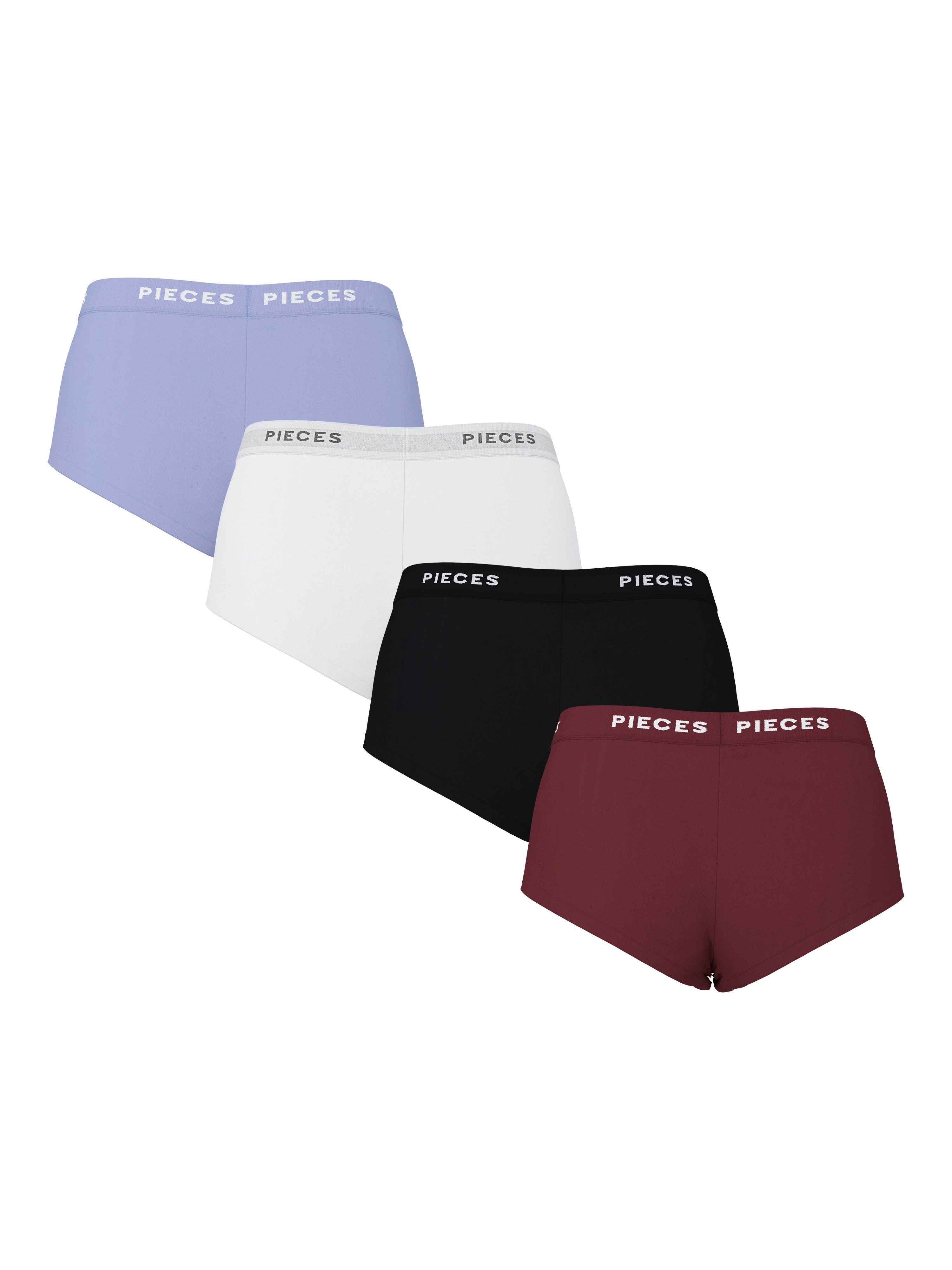 pieces Hipster PCLOGO LADY 4 PACK SOLID NOOS BC (4 stuks, Set van 4)