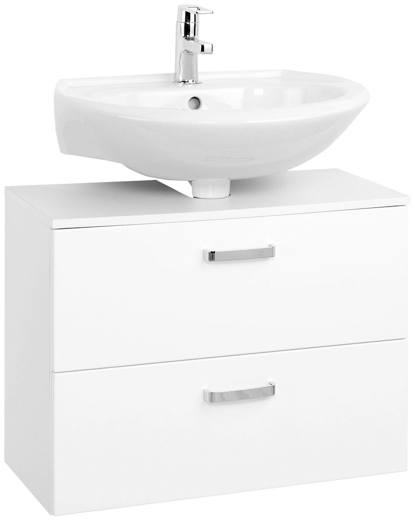 welltime Wastafelonderkast Texas Badkamermeubel, breedte 70 cm onderkasten wit