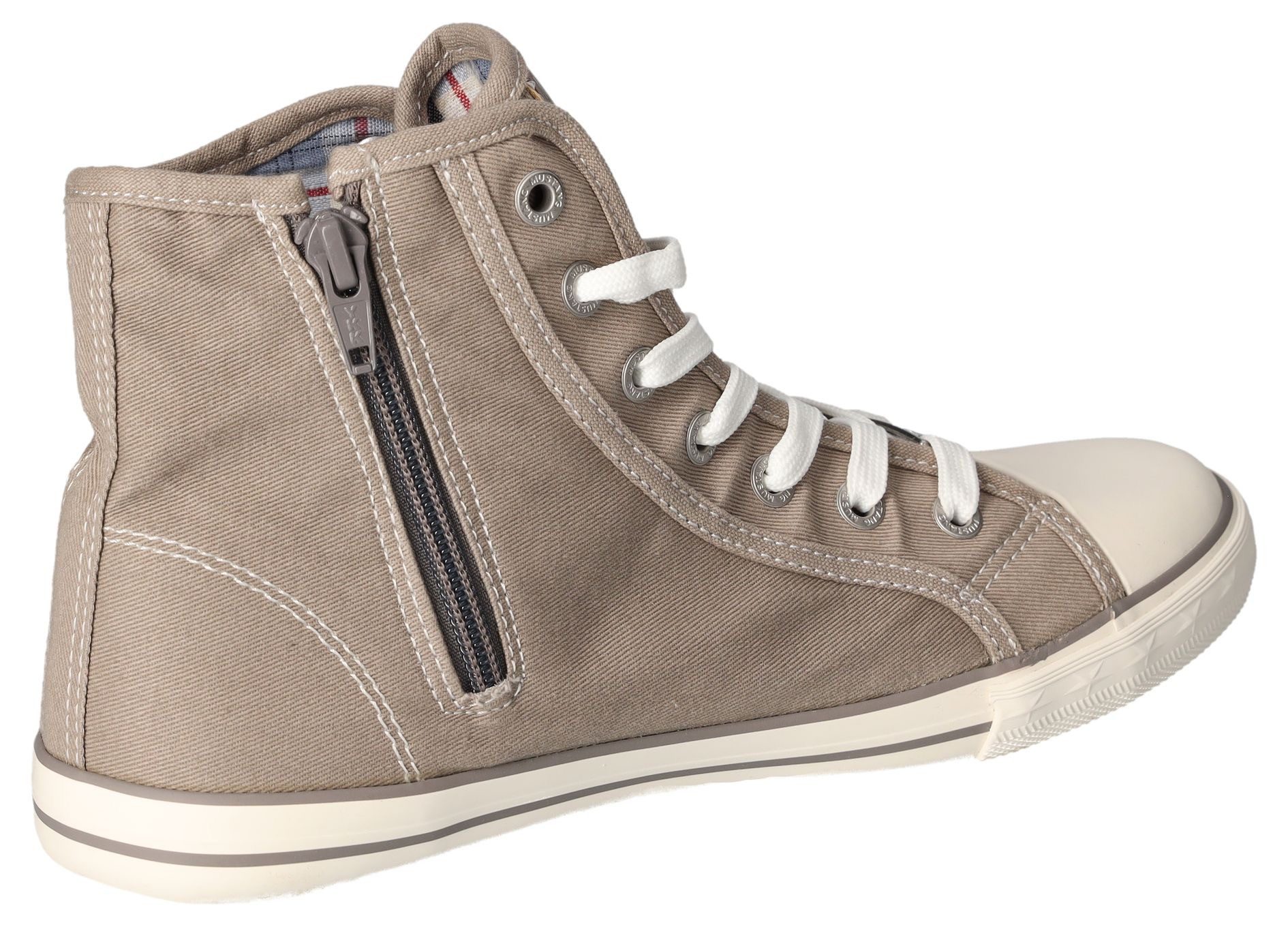 Mustang Shoes Sneakers high top-sneaker, veterschoen met label in de loopzool