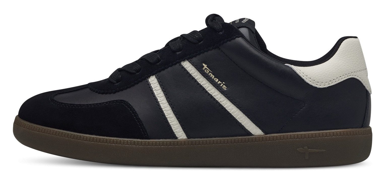 Tamaris Plateausneakers vrijetijdsschoen, lage schoen, veterschoen met gepolsterde schacht