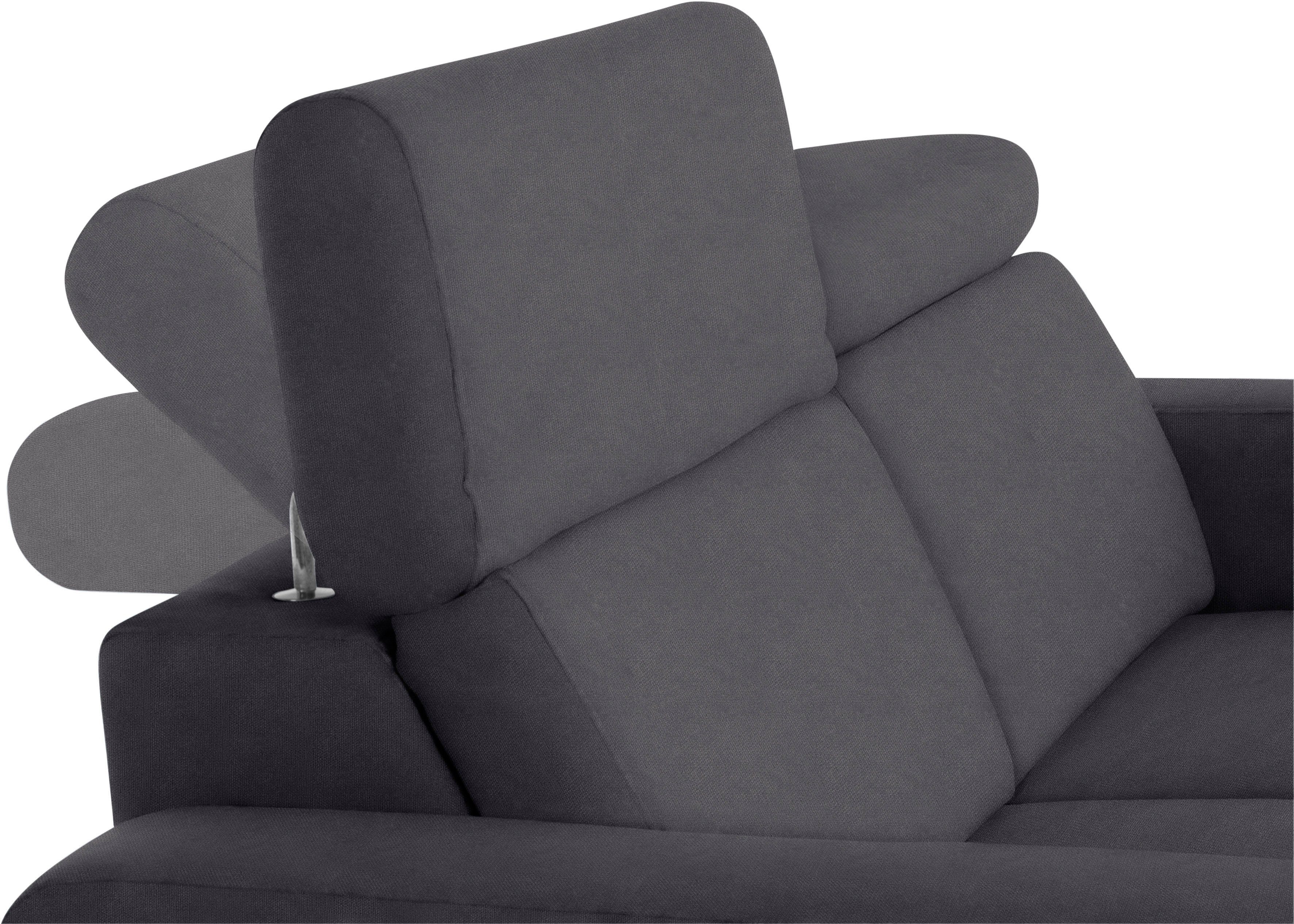 sit&more 2,5-zitsbank Bologna met verstelbare hoofdsteun en binnenvering