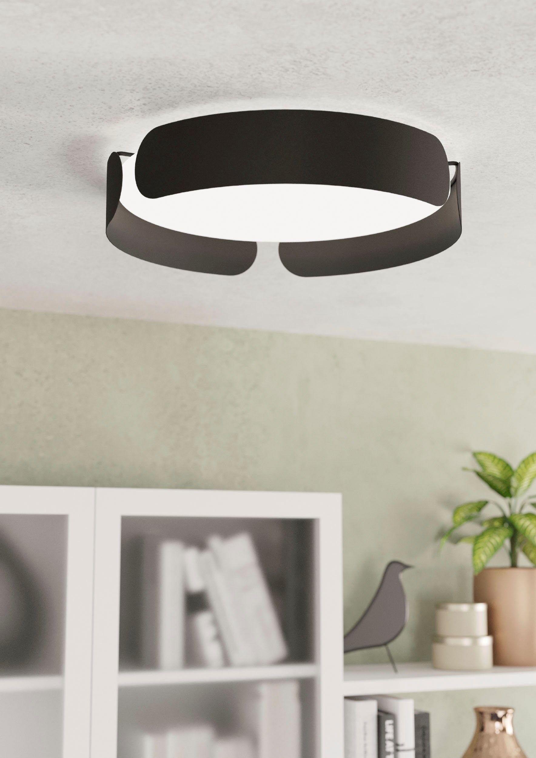 EGLO Plafondlamp VALCASOTTO Plafondlamp, woonkamerlamp, LED slaapkamerlamp, lamp plafond (1 stuk)