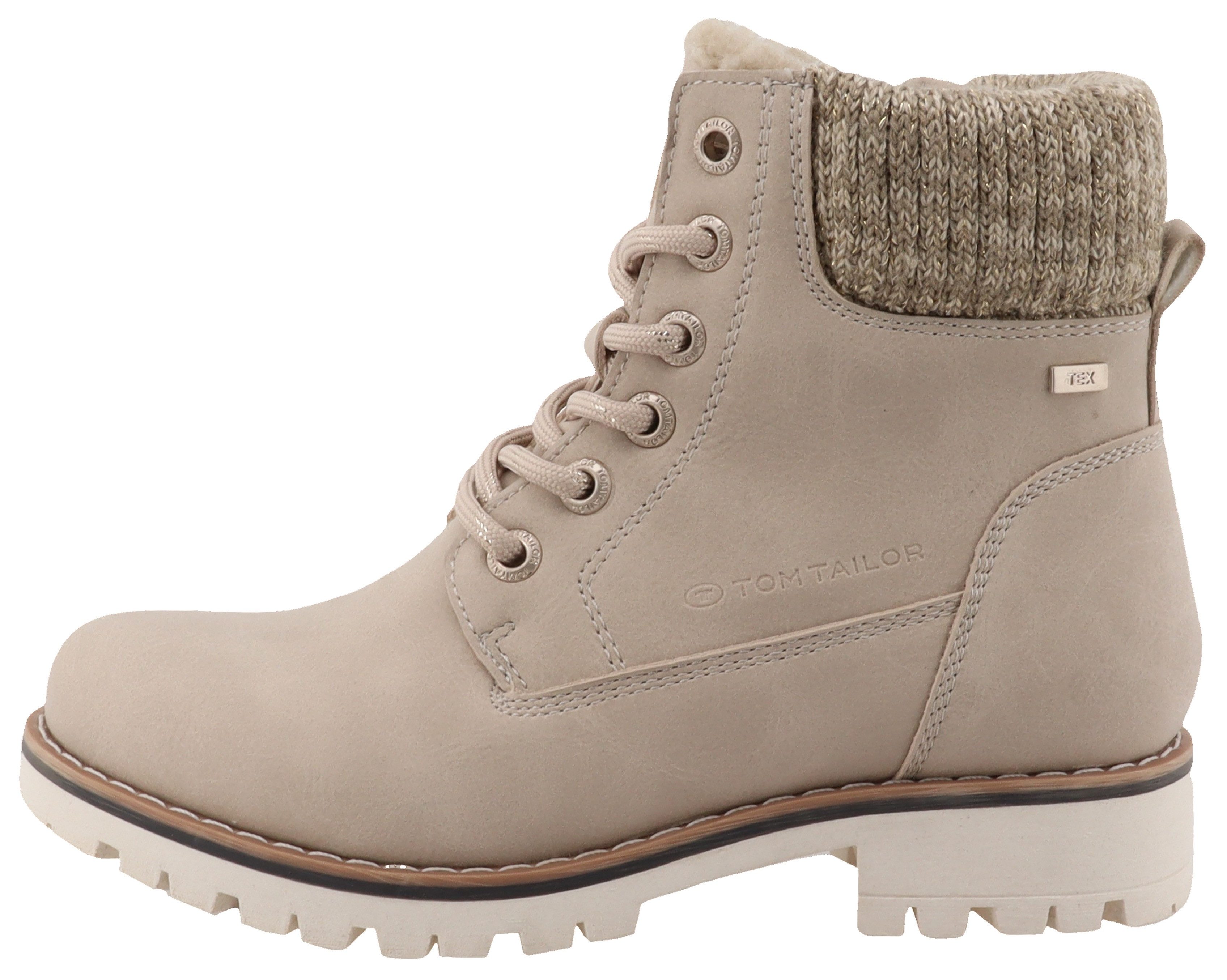 Tom Tailor Winterlaarzen blokhak, veterschoenen, veterschoen met binnenrits