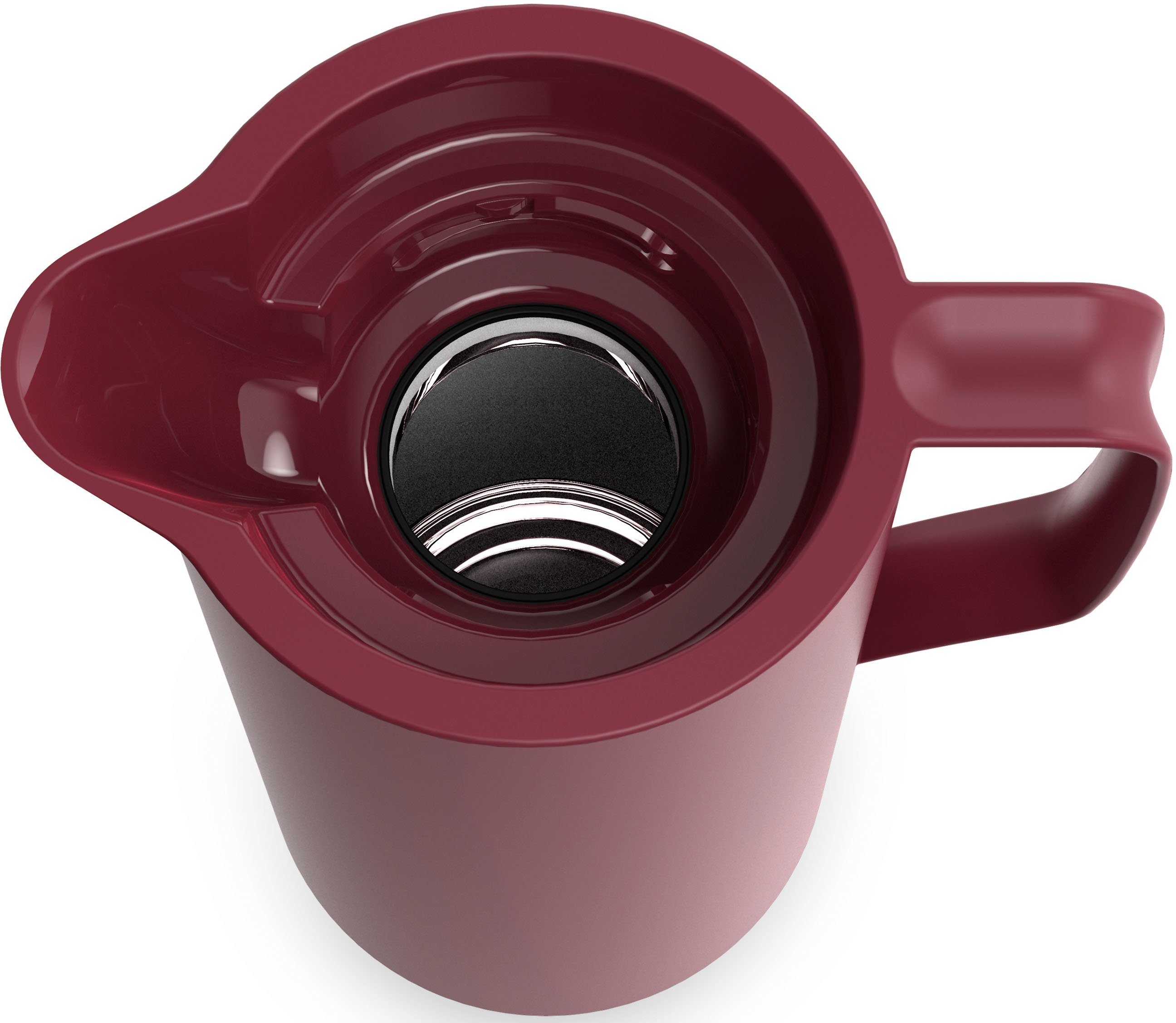 Emsa Thermoskan Motiva Quick-Press deksel, eenhandbediening, 12u warm/24u koud, glazen fles (1 stuk)